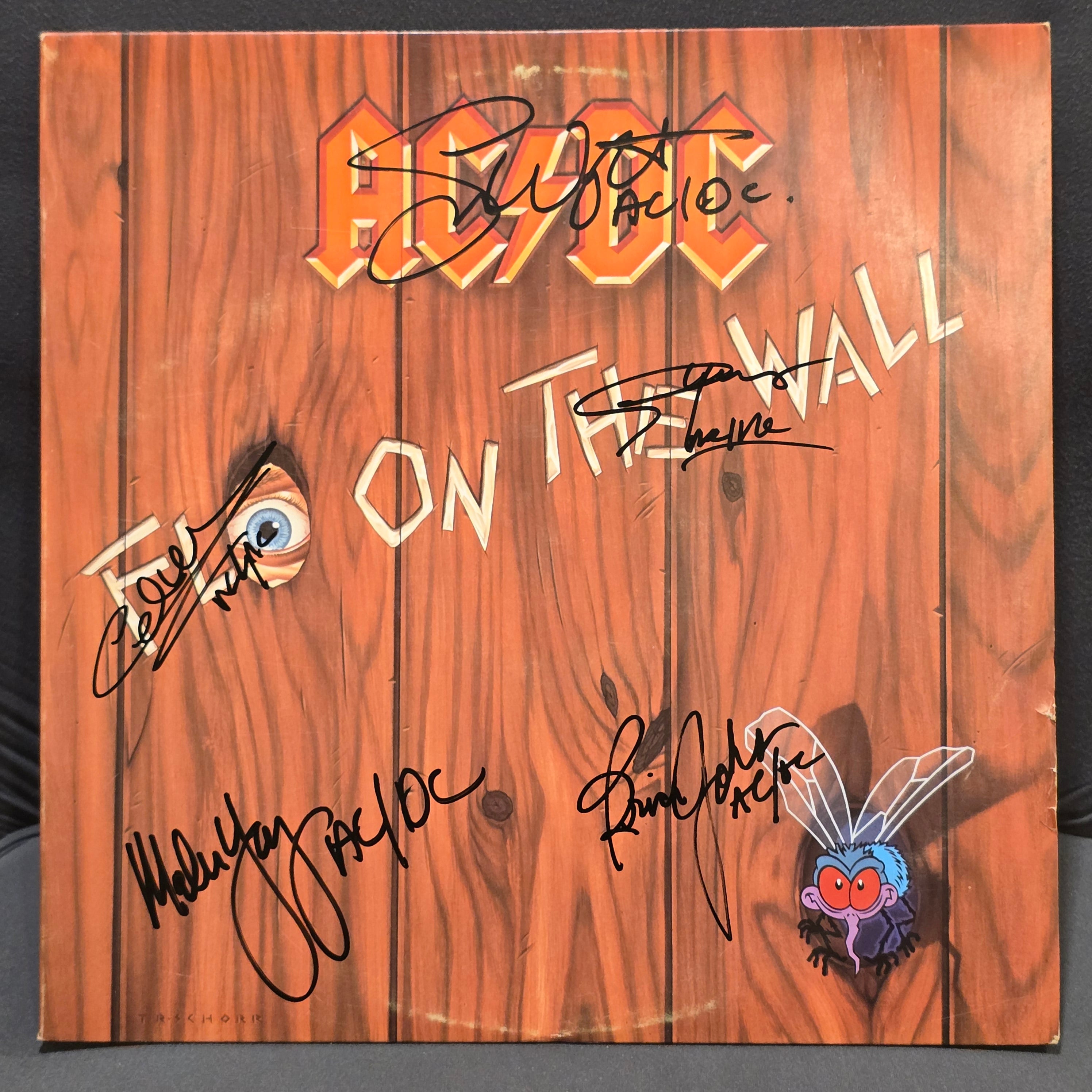 AC/DC -  Fly On The Wall - signed lp by all 5 members