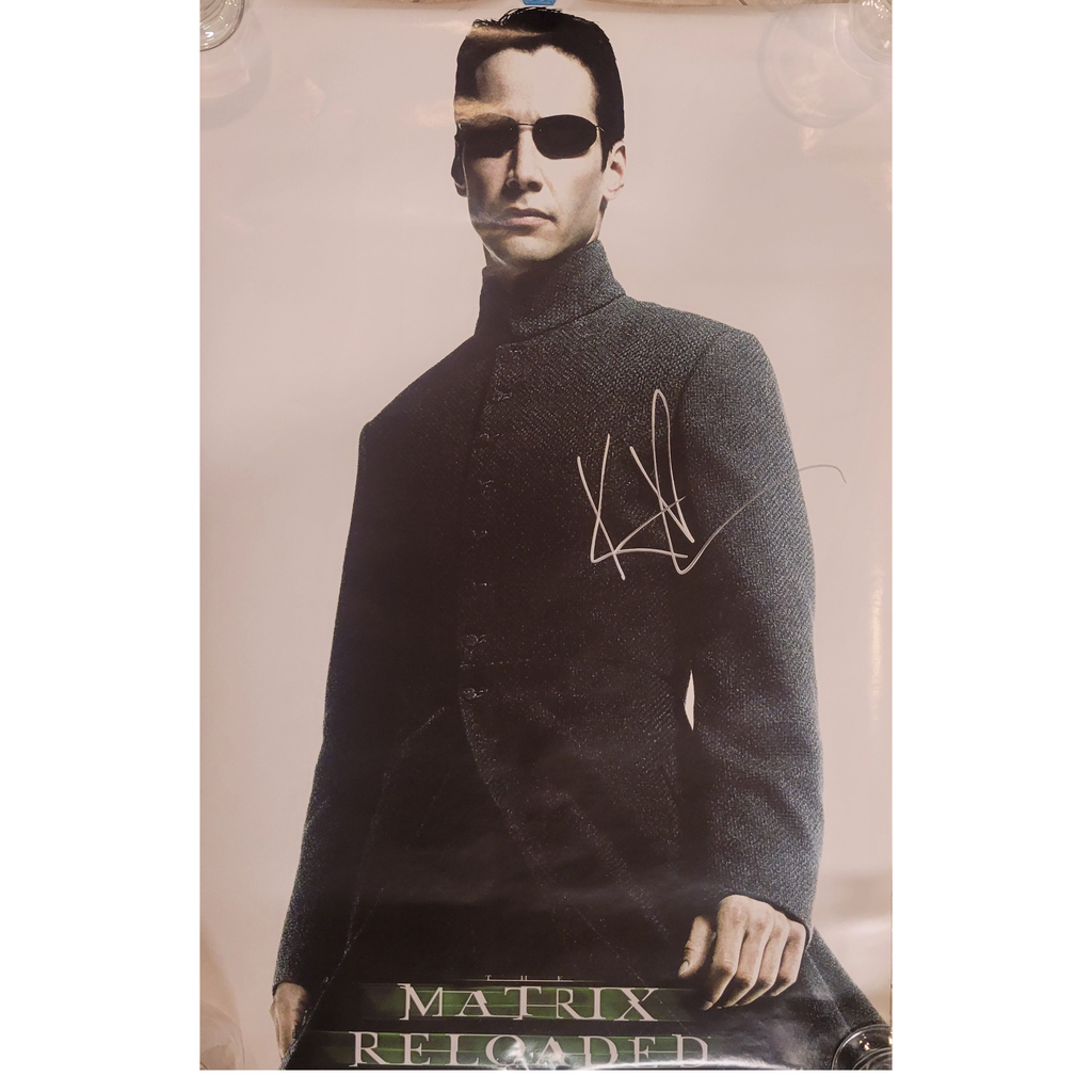 Keanu Reeves - The Matrix Reloaded - signed poster