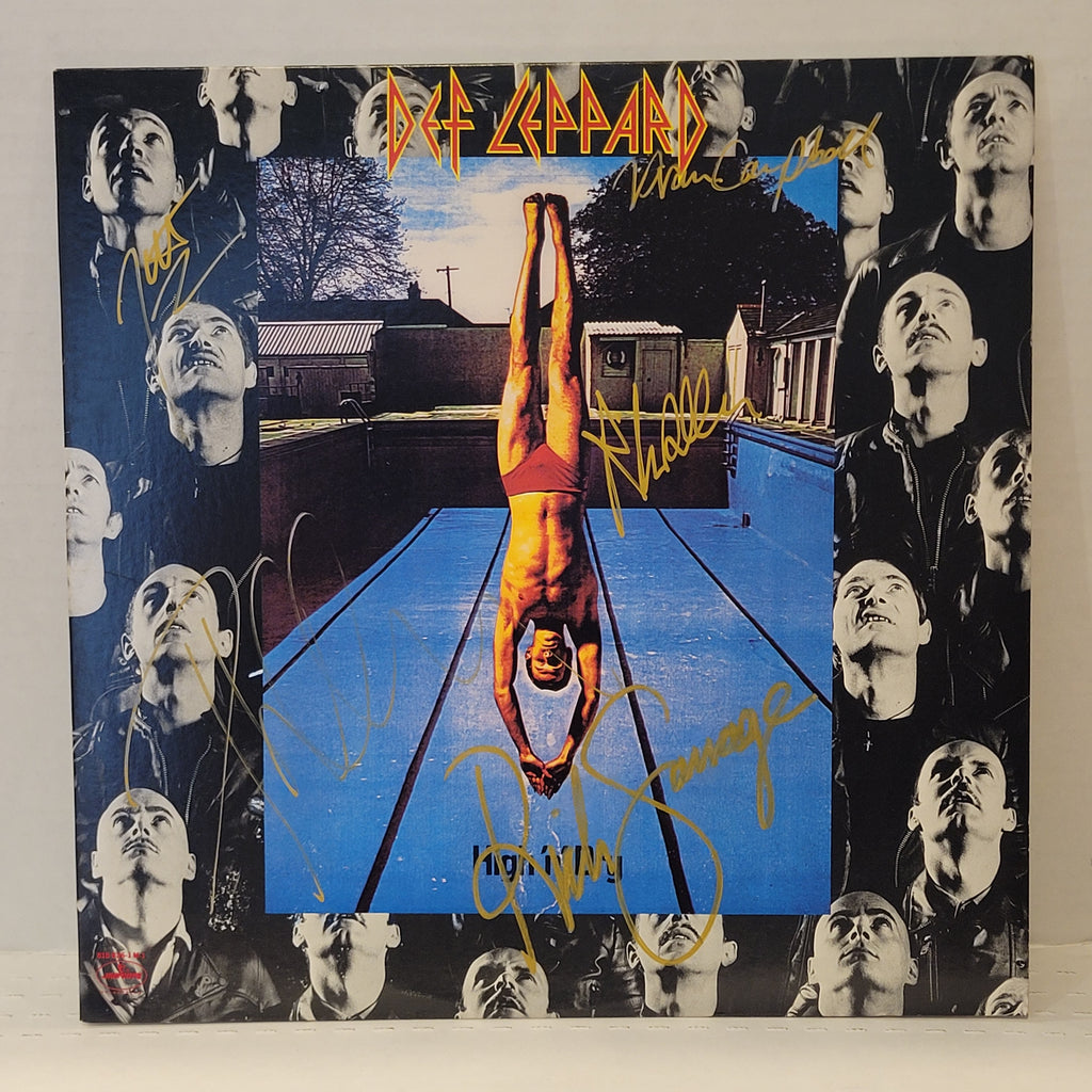 Def Leppard - High N Dry - signed lp by  5 band members