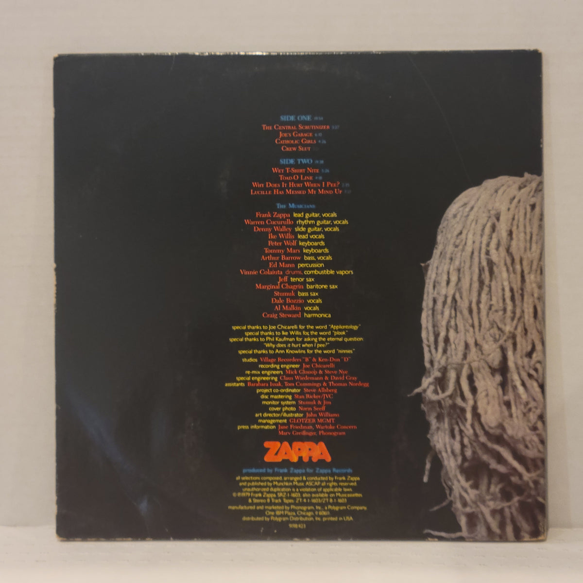 Frank Zappa - signed lp - Joes Garage