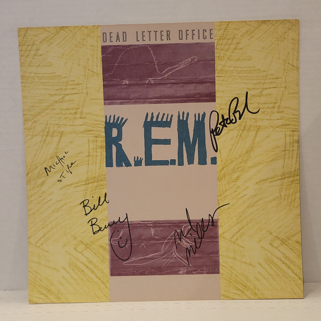 R.E.M. - Dead Letter Office - signed promo poster by 4 band members