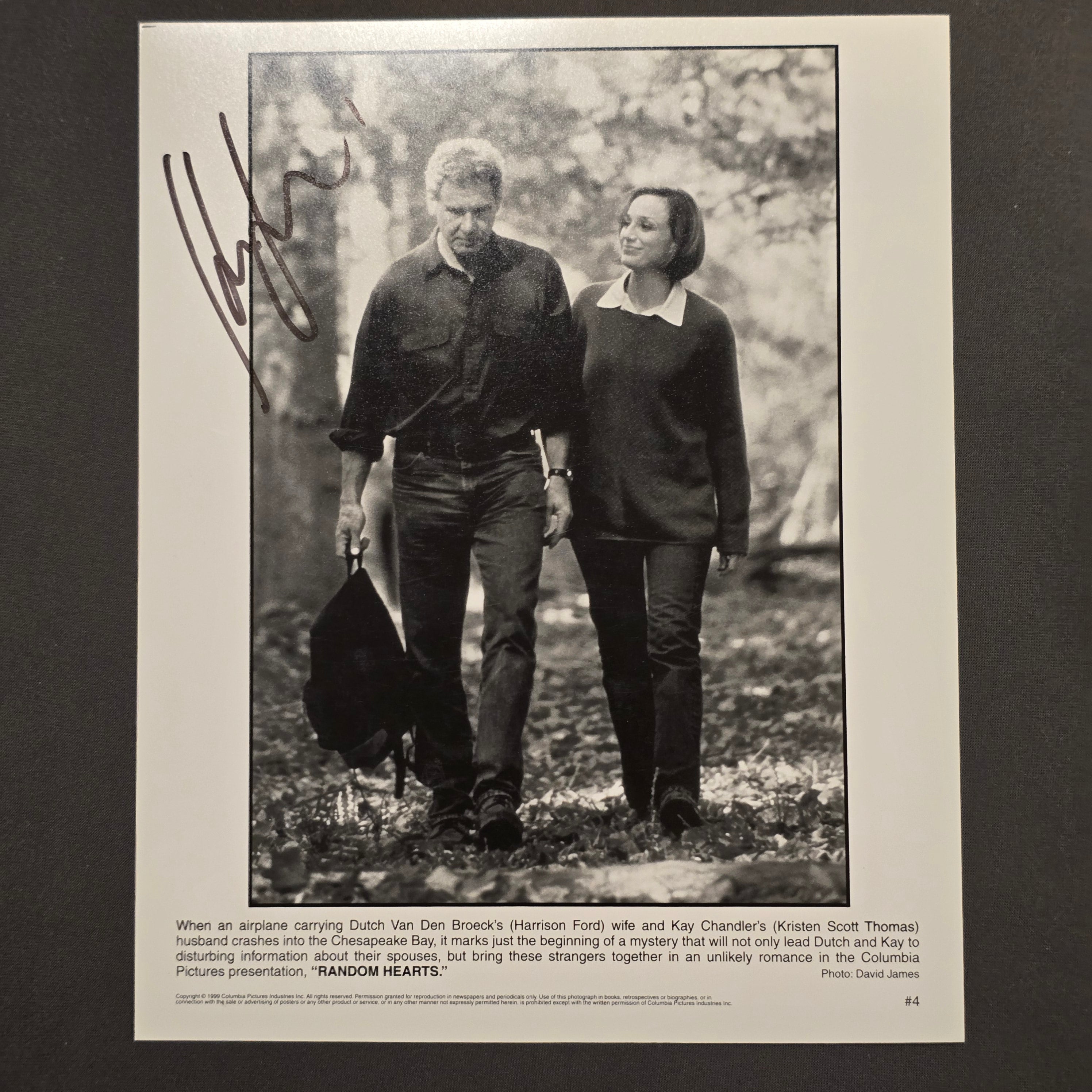 Harrison Ford signed press photo Random Hearts 1999, Original, Vintage, Great Gifts, 60s 80s 90s
