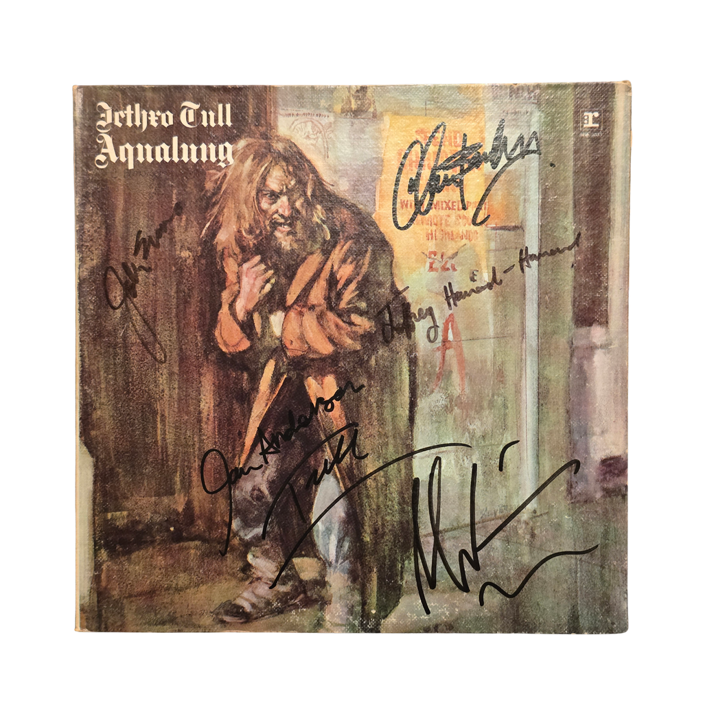 Jethro Tull - Aqualung - signed lp by 5 band members