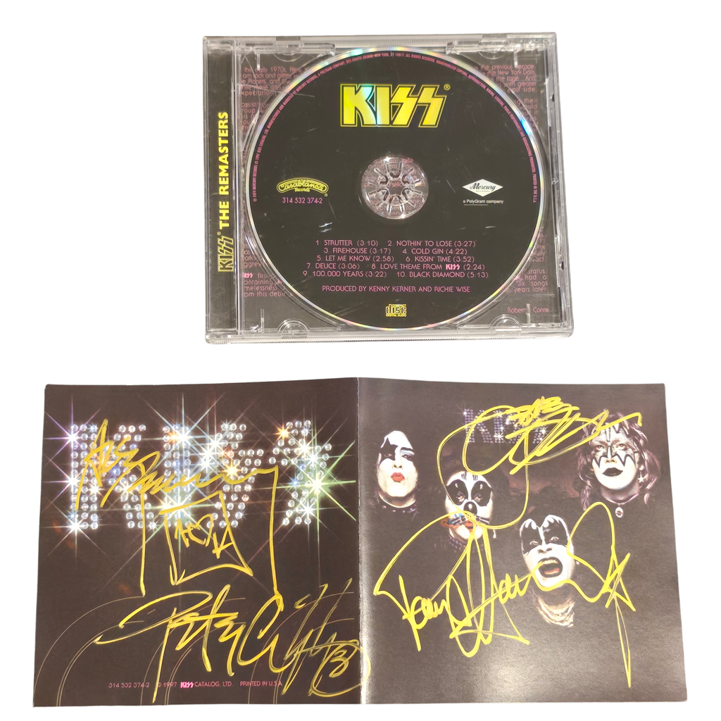 Kiss - debut - signed cd by all 4 members