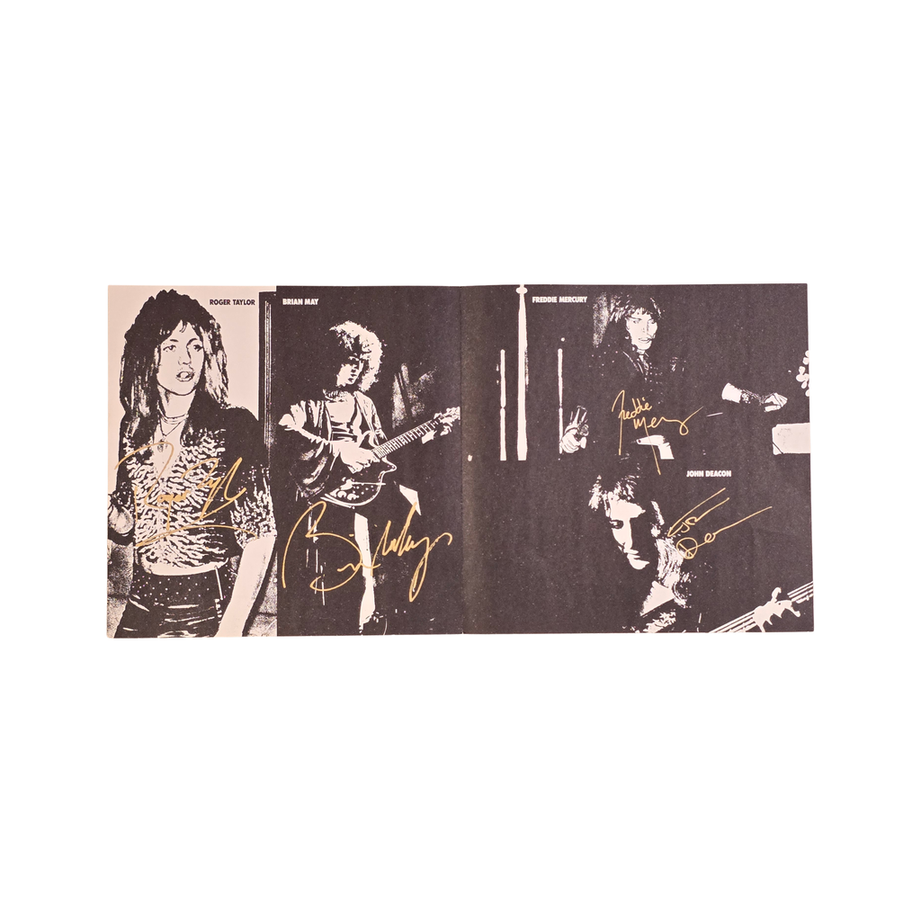 Queen - Sheer Heart Attack - signed fold out poster by 4  band members