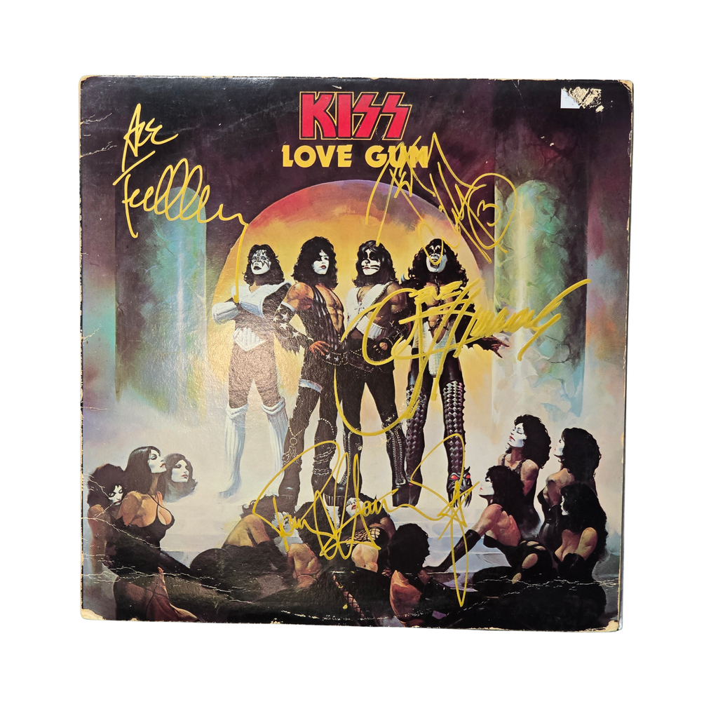 Kiss - Love Gun - signed lp by 4 band members