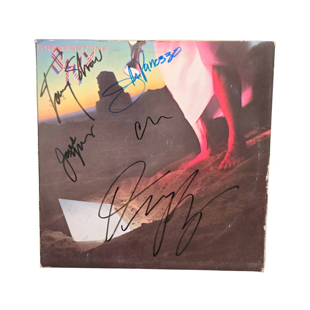 Styx - Cornerstone - signed lp by 5 band members