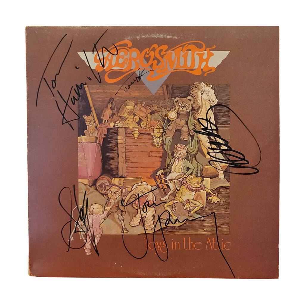 Aerosmith - Toys In The Attic - signed lp by 5 band members
