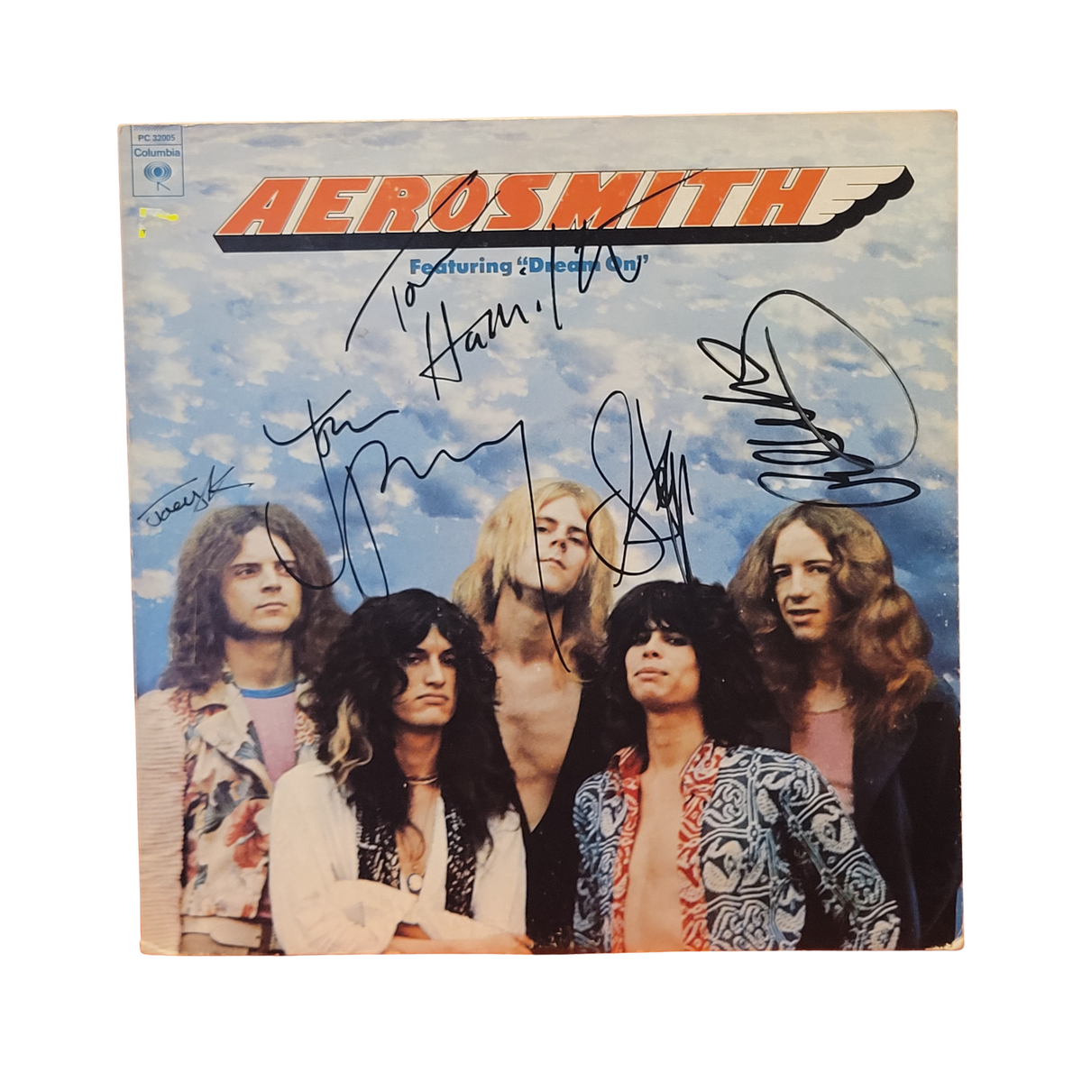 Aerosmith - Self titled Debut - signed lp by 5 band members