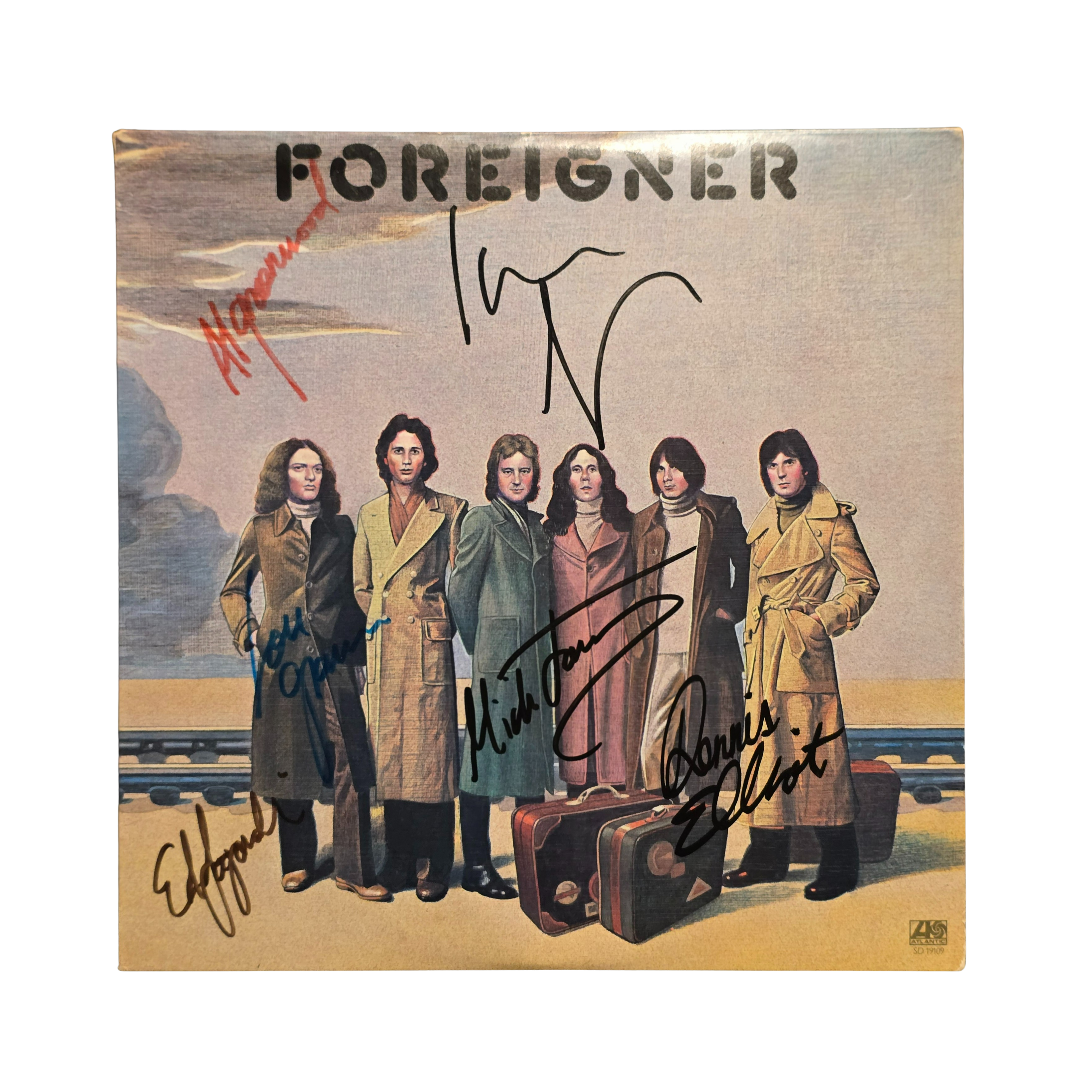 Foreigner - Self Titled - signed lp by 6 band members