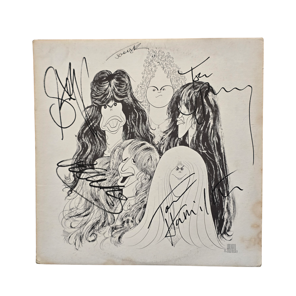 Aerosmith - Draw The Line - signed lp by 5 band members