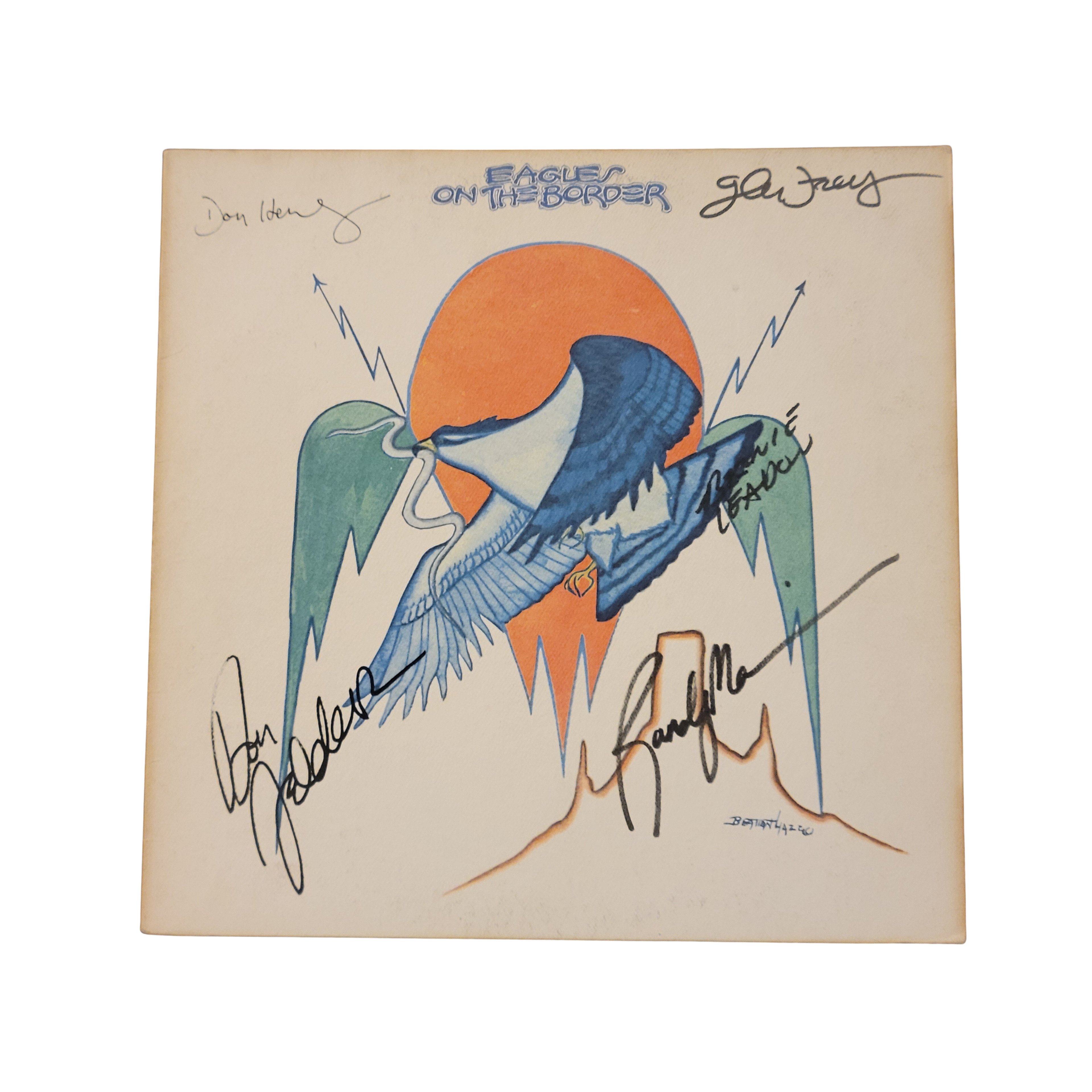 Eagles - On the border - signed lp by 5 band members