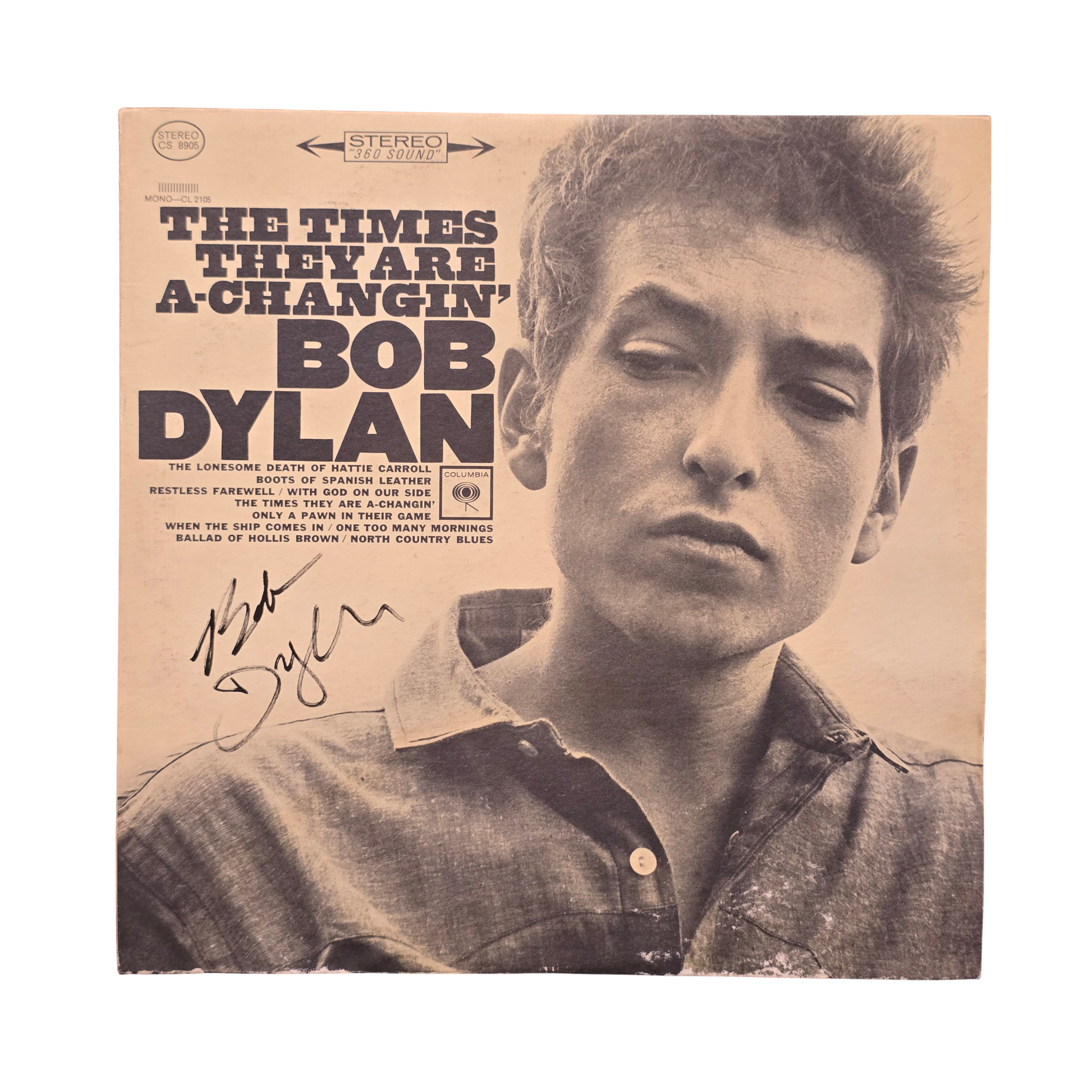 Bob Dylan - the Times they are a-changin - signed lp