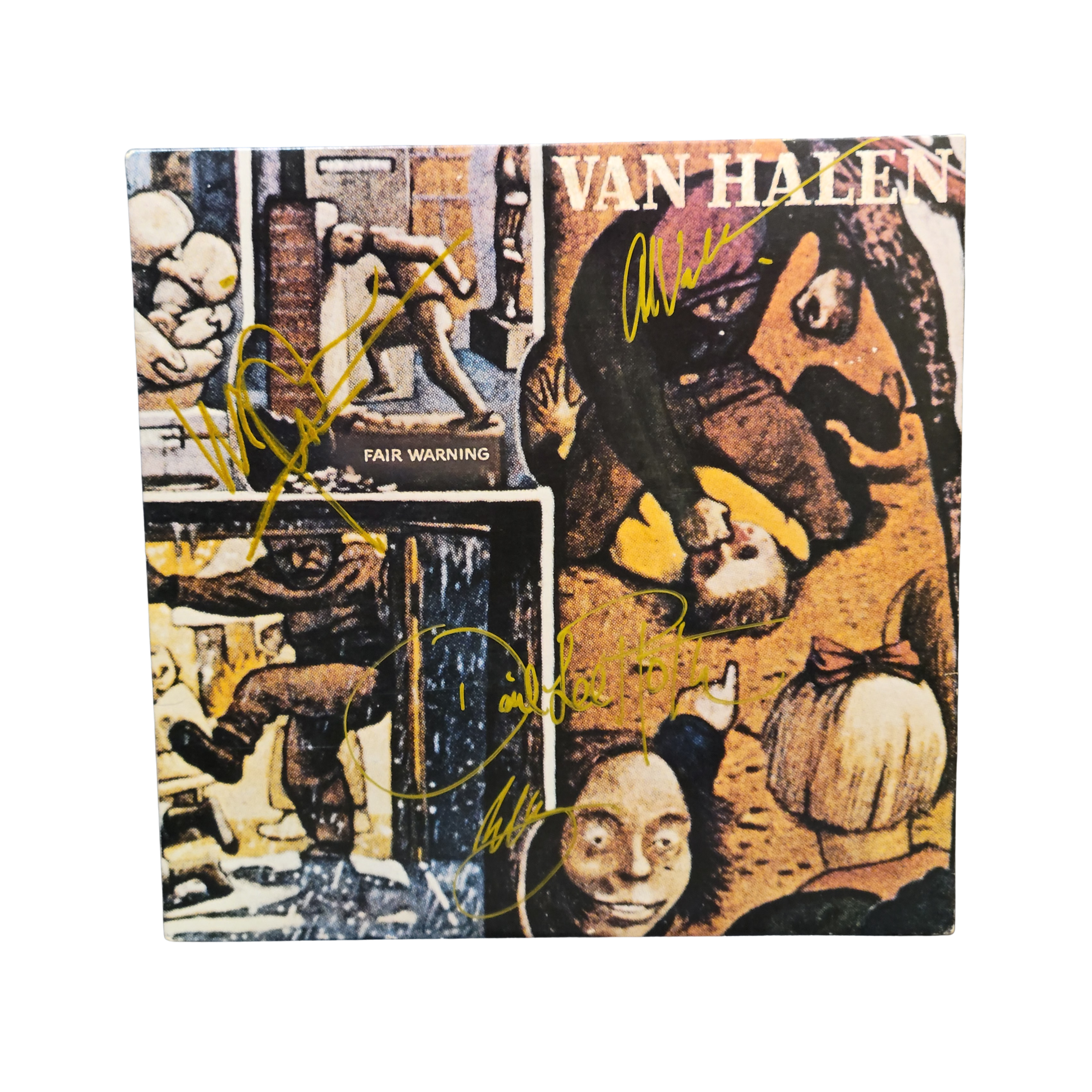 Van Halen - Fair Warning -  signed lp by 4 band members