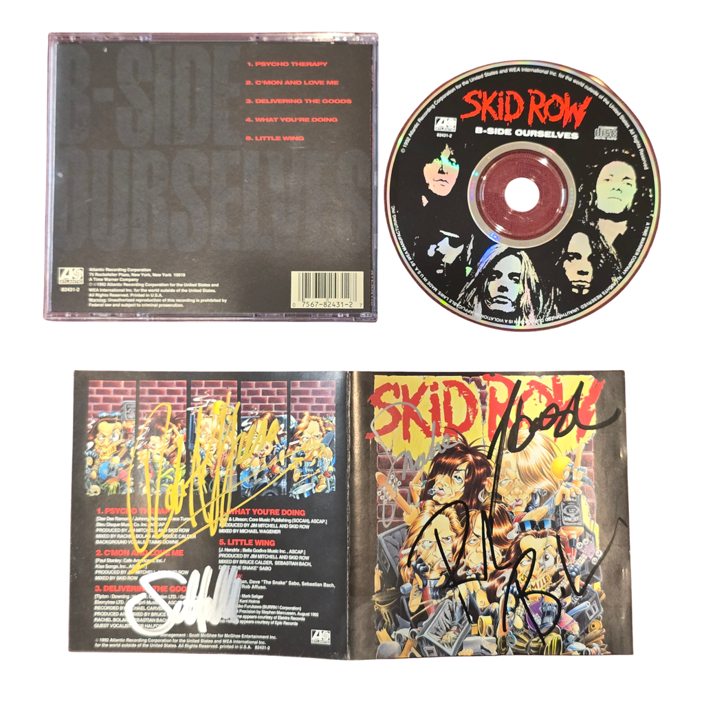Skid row - signed cd - b-side ourselves - signed cd by 5 band members