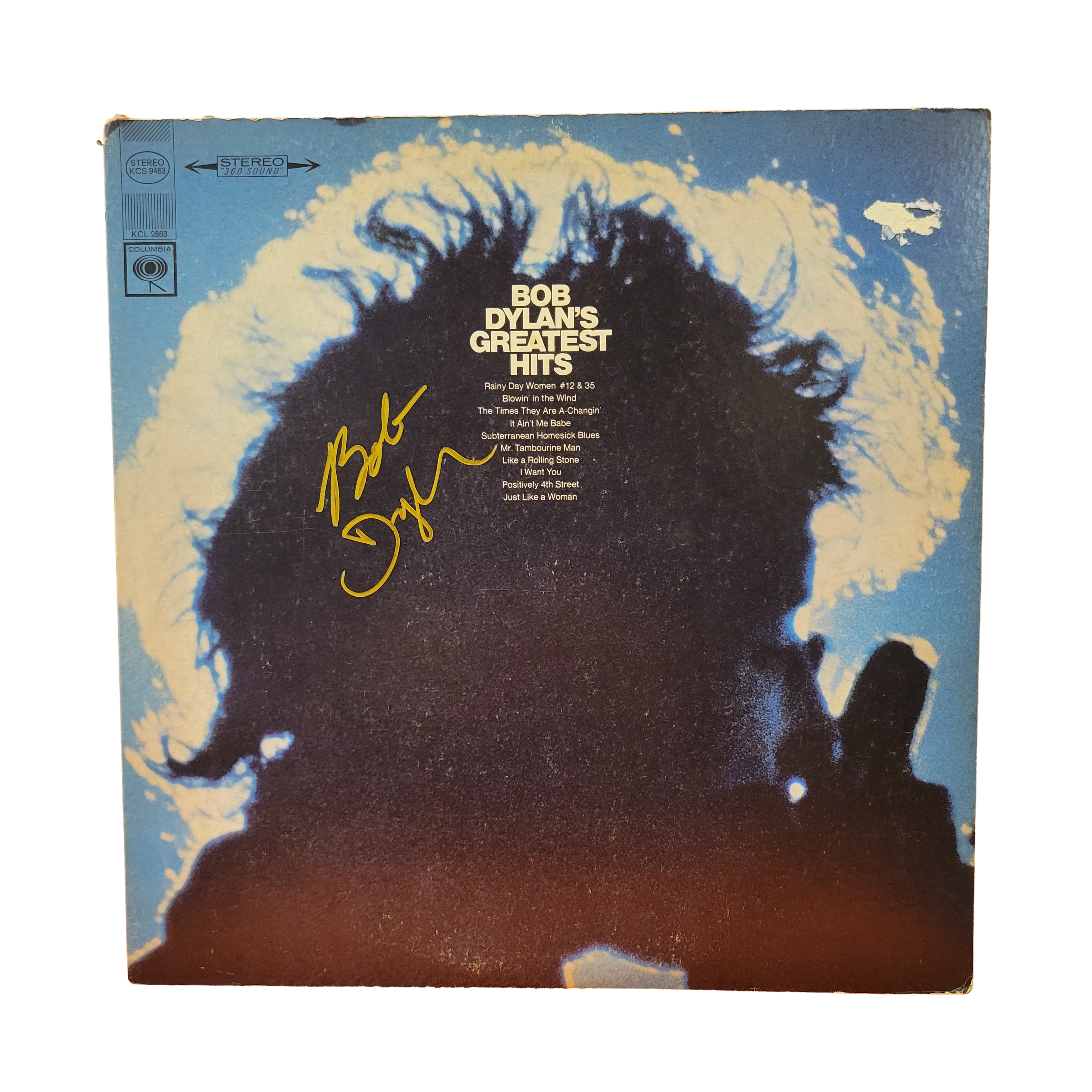 Bob Dylan - Greatest Hits 1 - signed lp