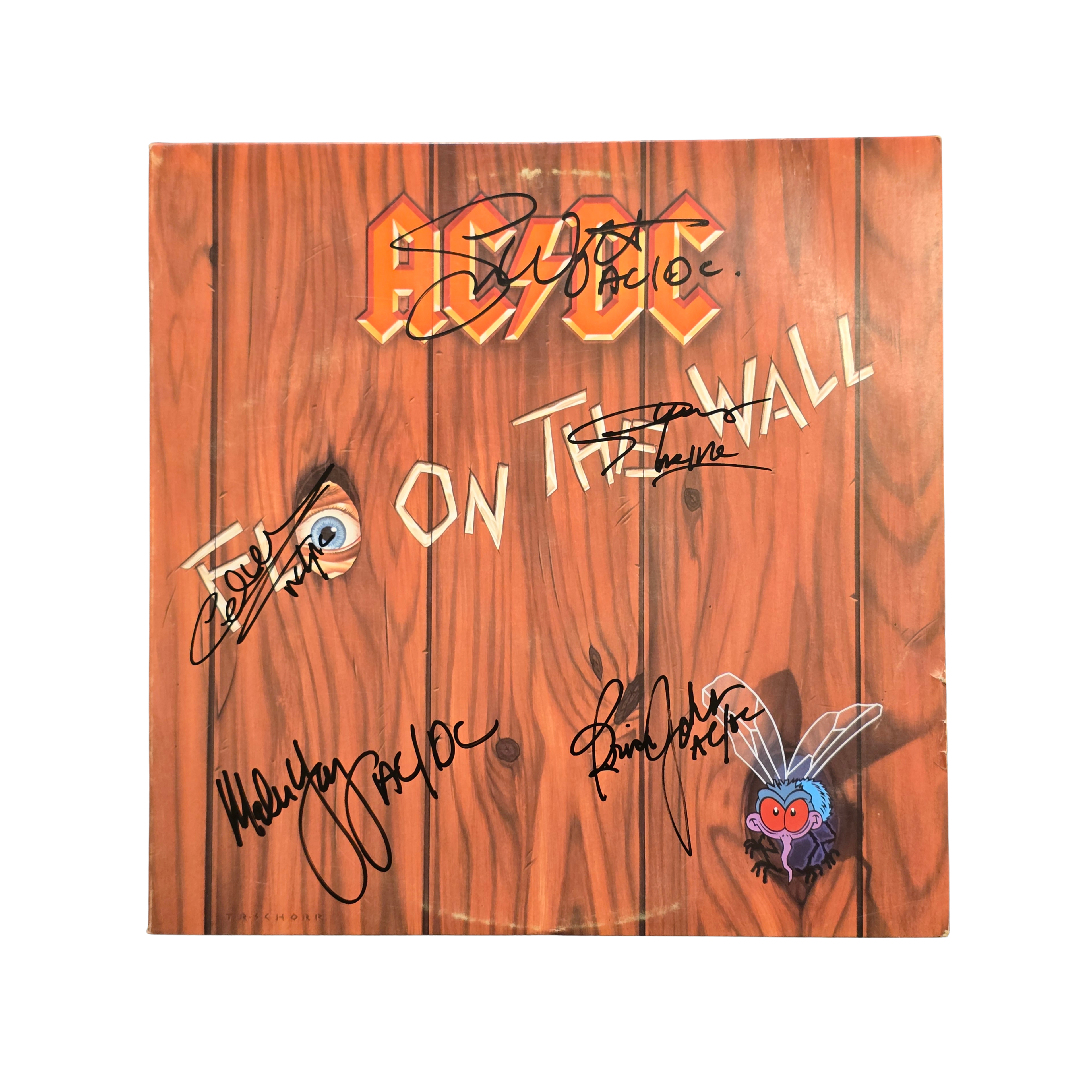 AC/DC -  Fly On The Wall - signed lp by all 5 members