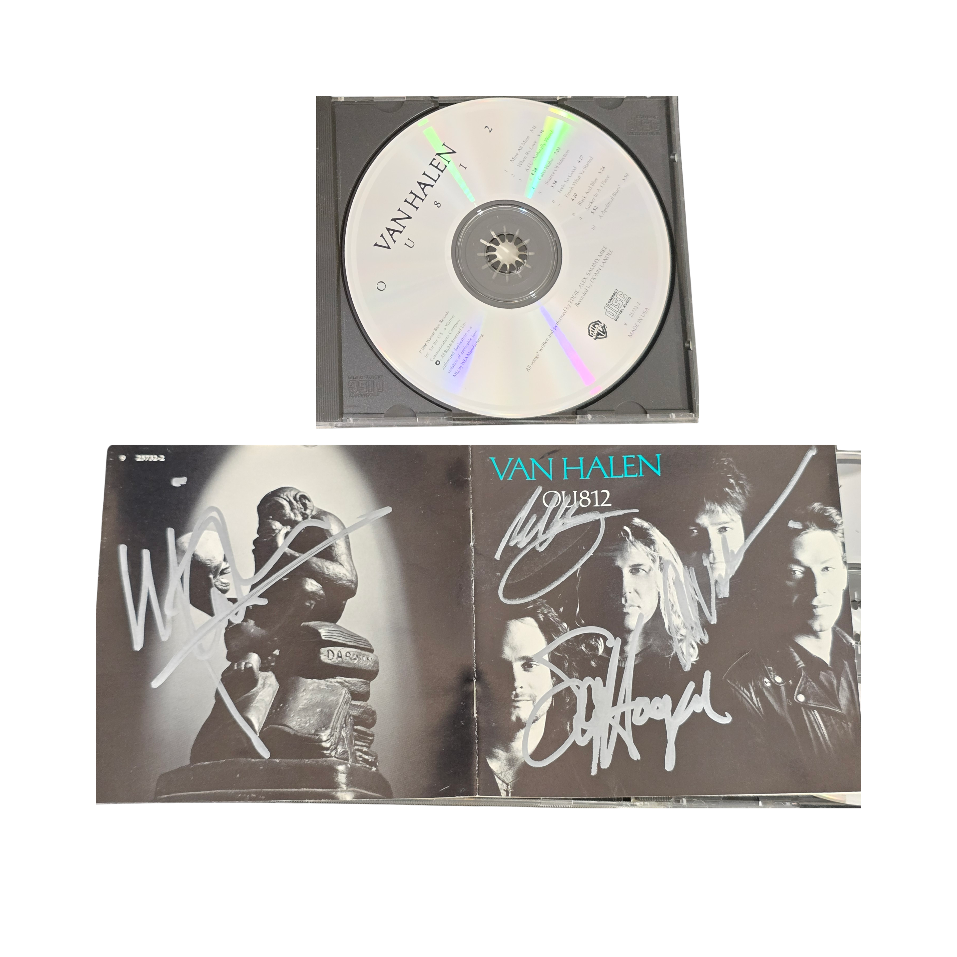 Van Halen - Signed cd - OU812 signed cd by 4 band members