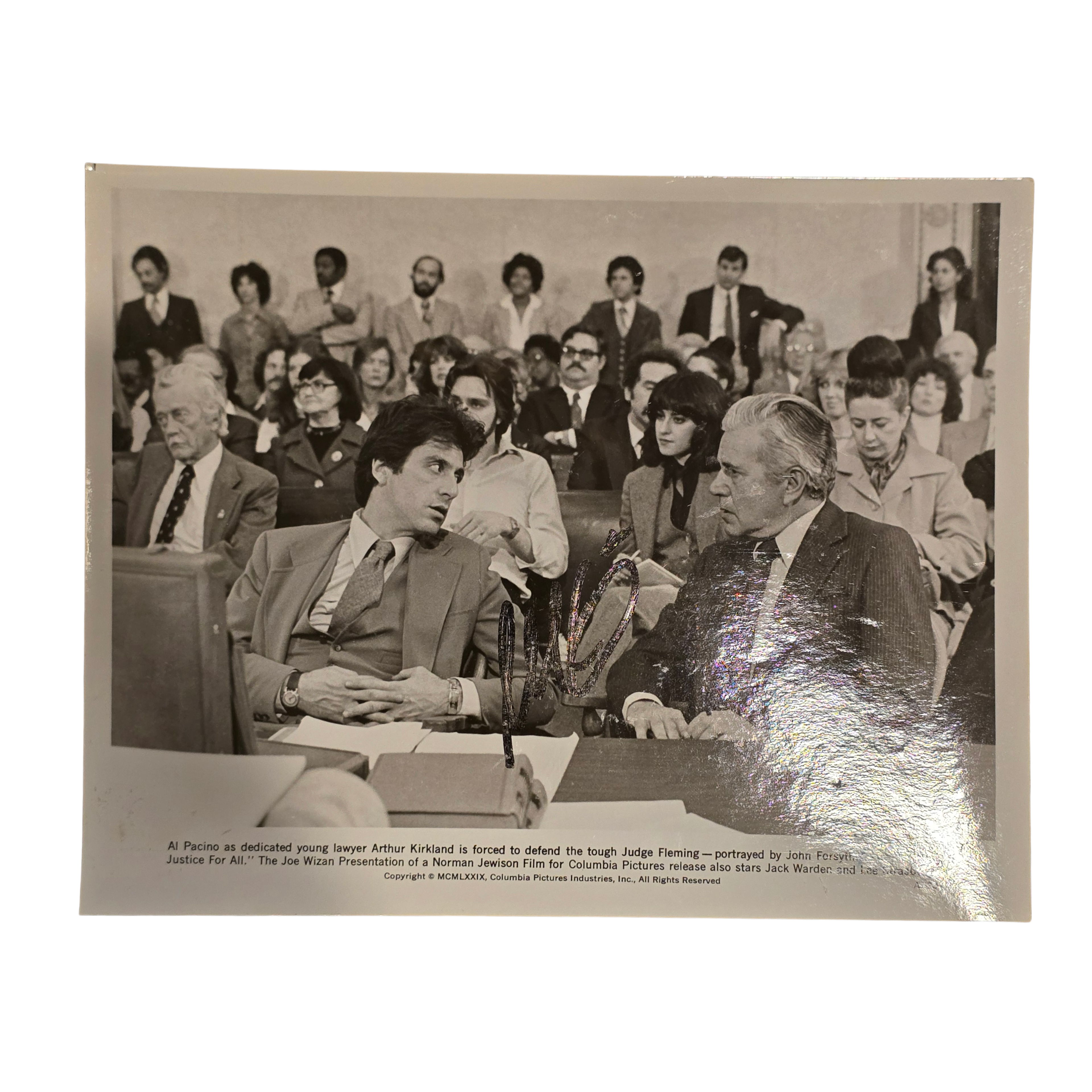 Al Pacino - And Justice For All 1979 -  Signed Press Photo