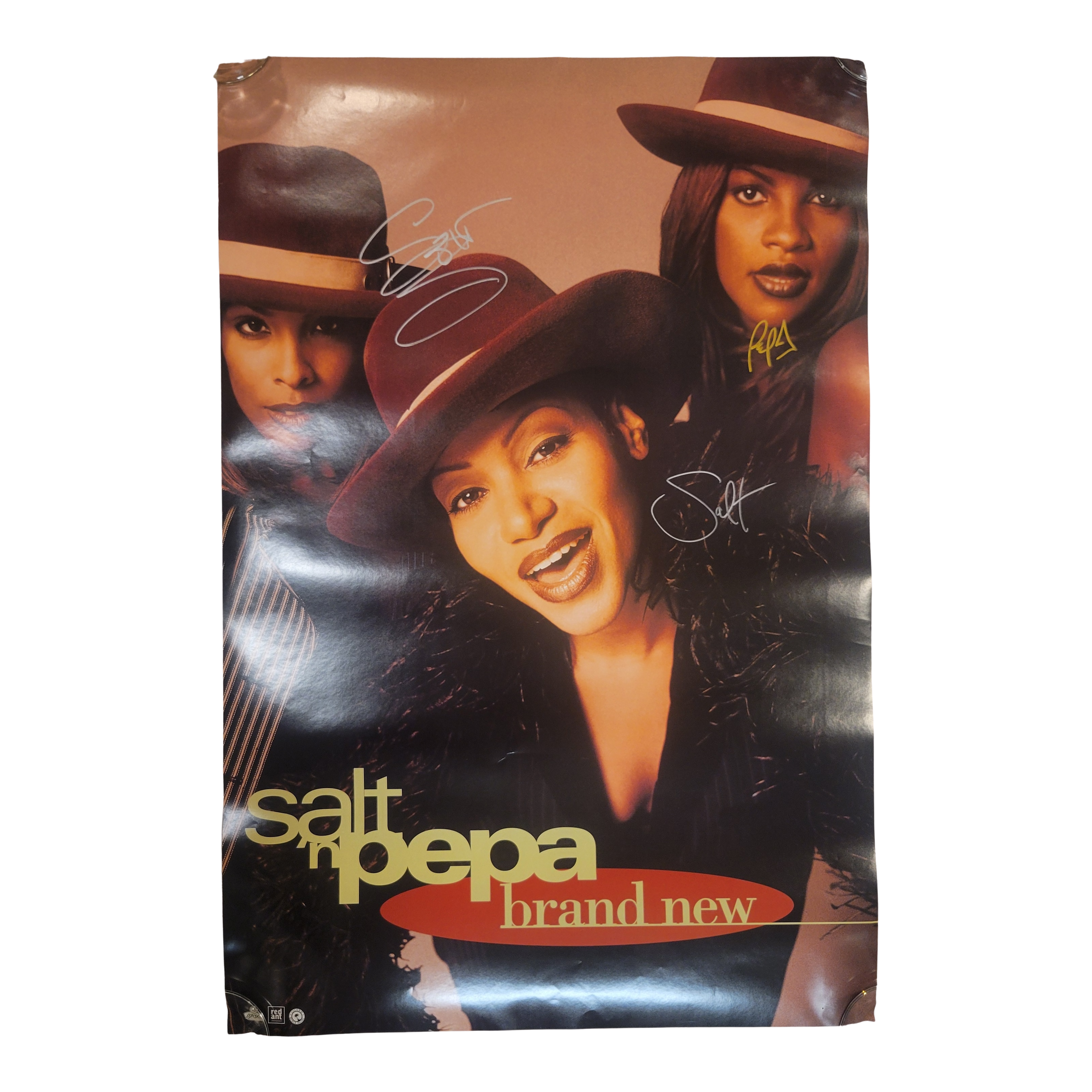 Salt-N-Pepa - Brand New - signed poster by 3 band members