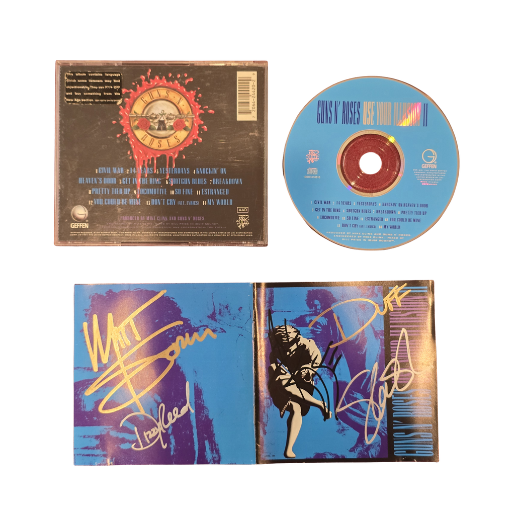 Guns N Roses - Use Your Illusion II - signed cd by 5 band members