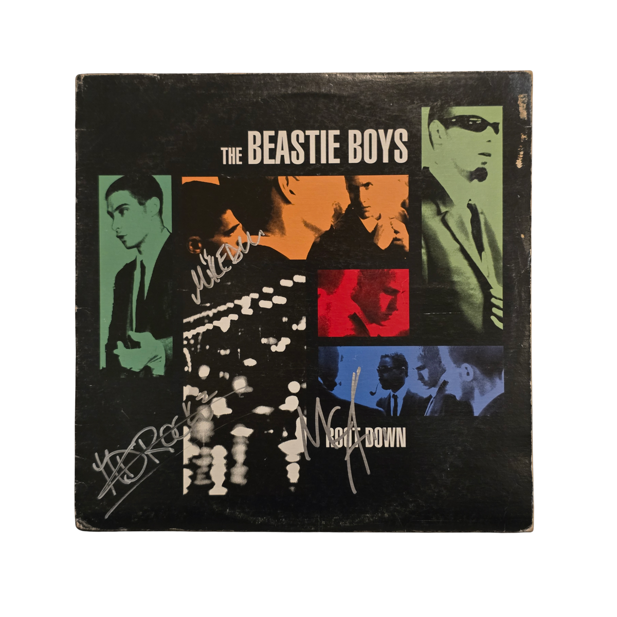 Beastie Boys - Root Down Canada Press blue vinyl 1995 - signed lp by 3 band members