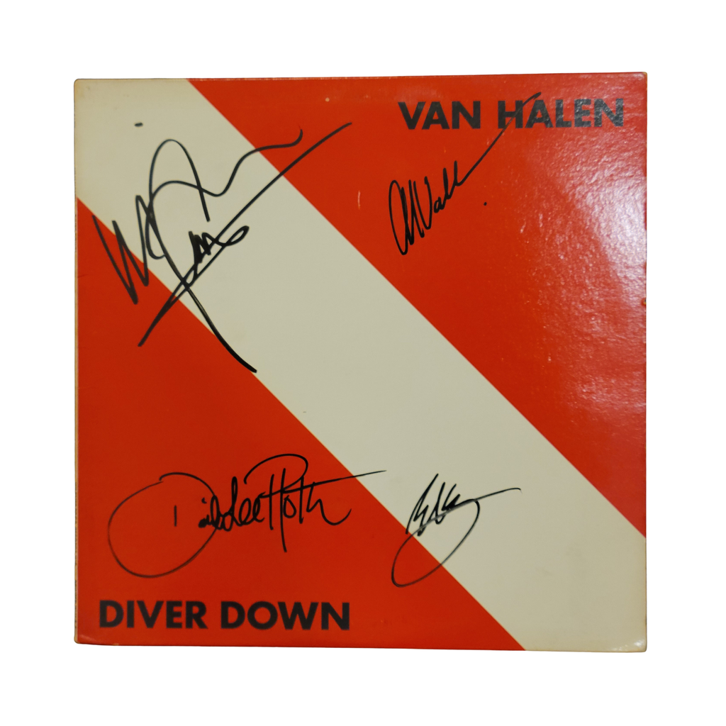 Van Halen - Diver Down -  signed lp by 4 band members