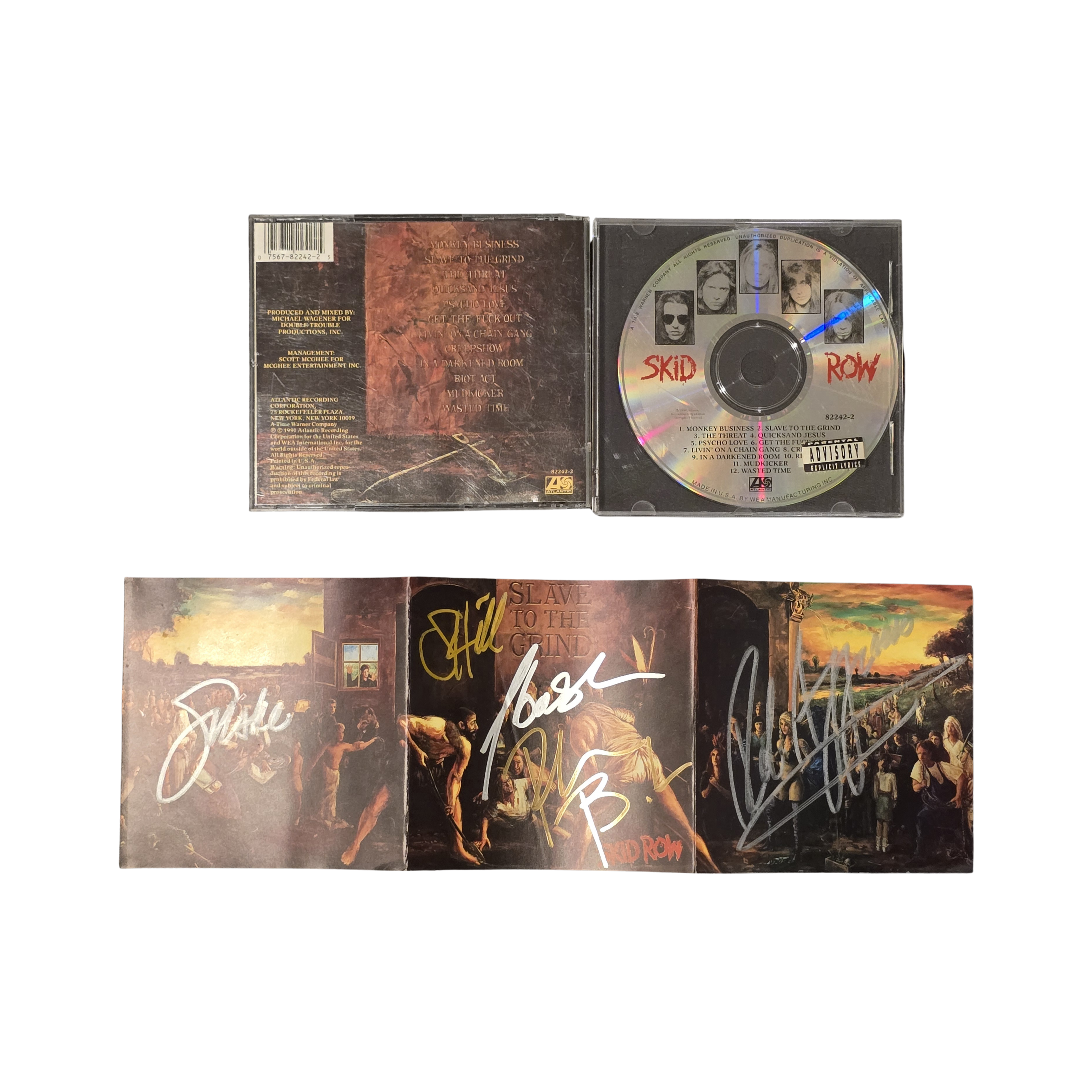 Skid row - Slave to grind - signed cd by 5 band members