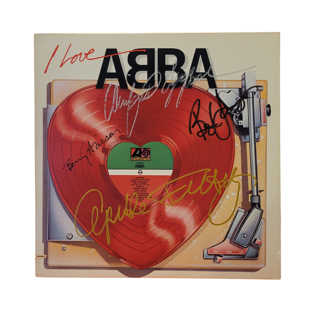 ABBA -  I love ABBA  - signed lp by 4 band members