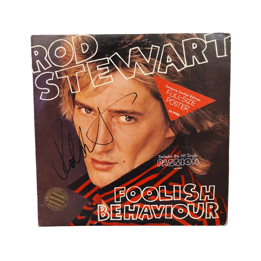 Rod Stewart  -  Foolish behavior Promo - signed lp