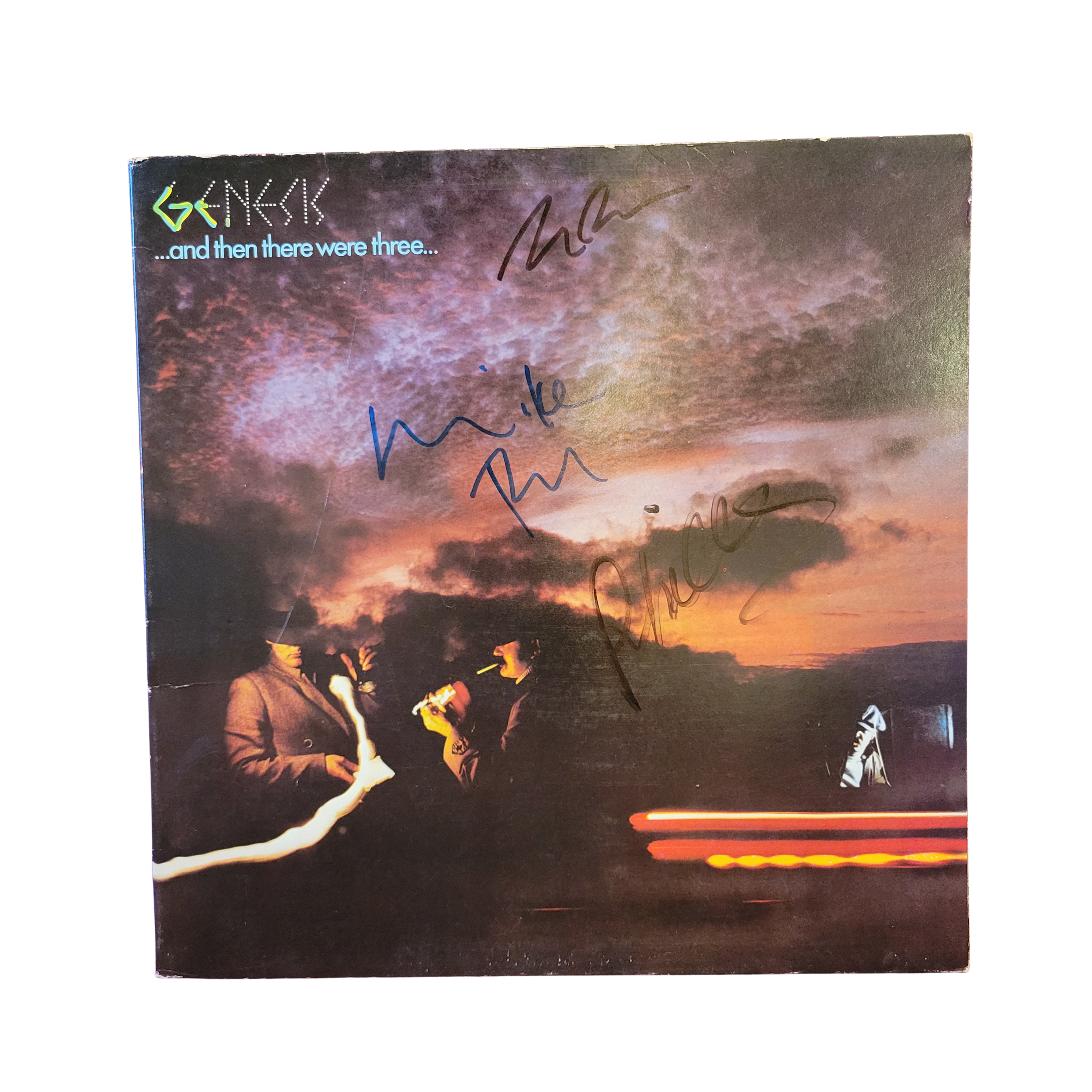 Genesis - And Then There Were 3 - signed lp by 3 band members