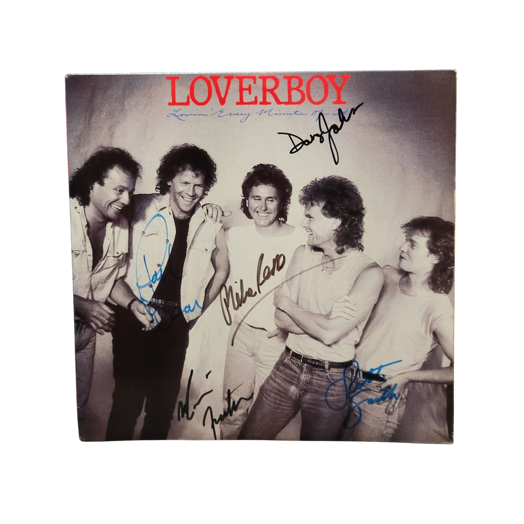Loverboy - Loving every minute -  signed lp by 5 band members