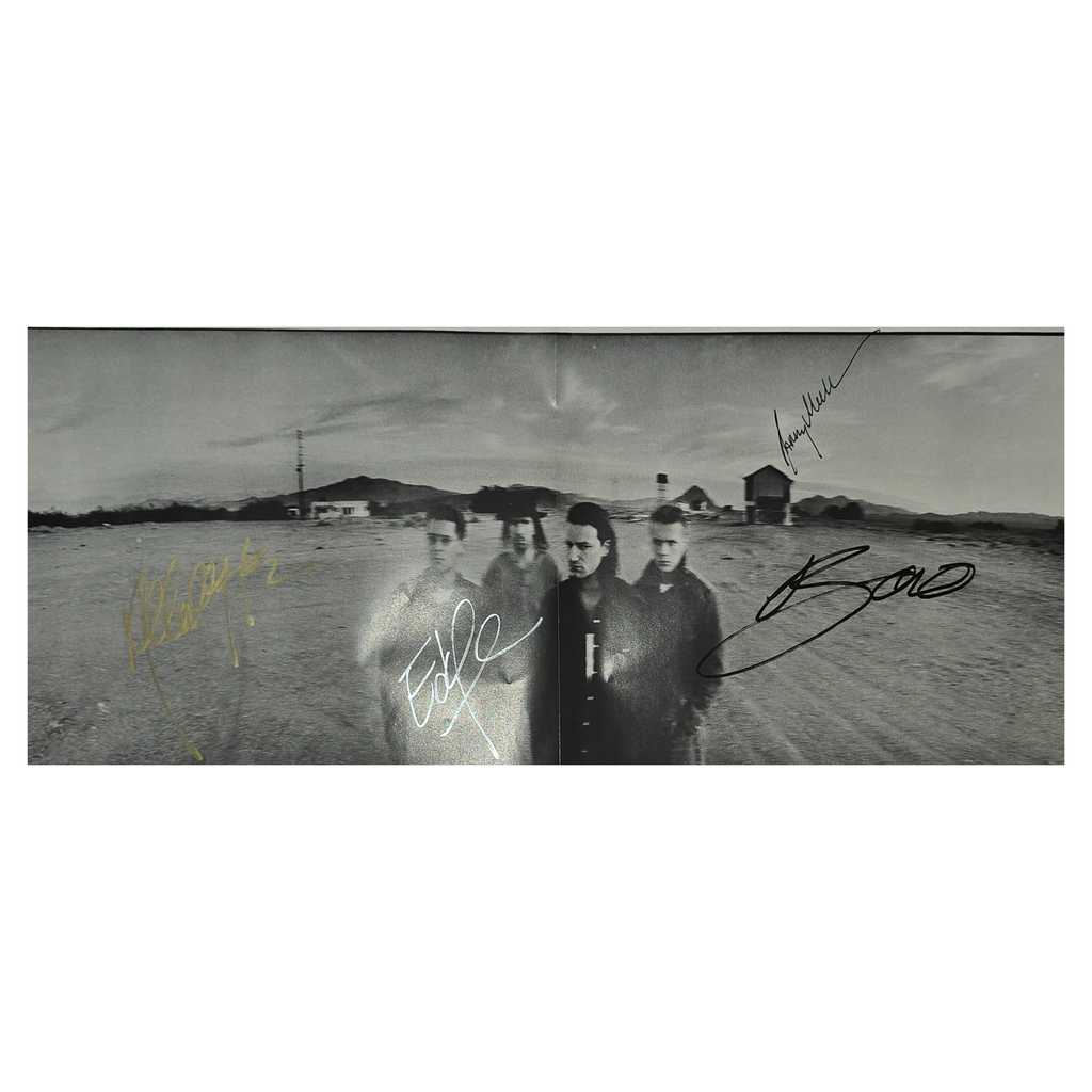 U2 - The  Joshua Tree -  signed insert poster by all 4 band members