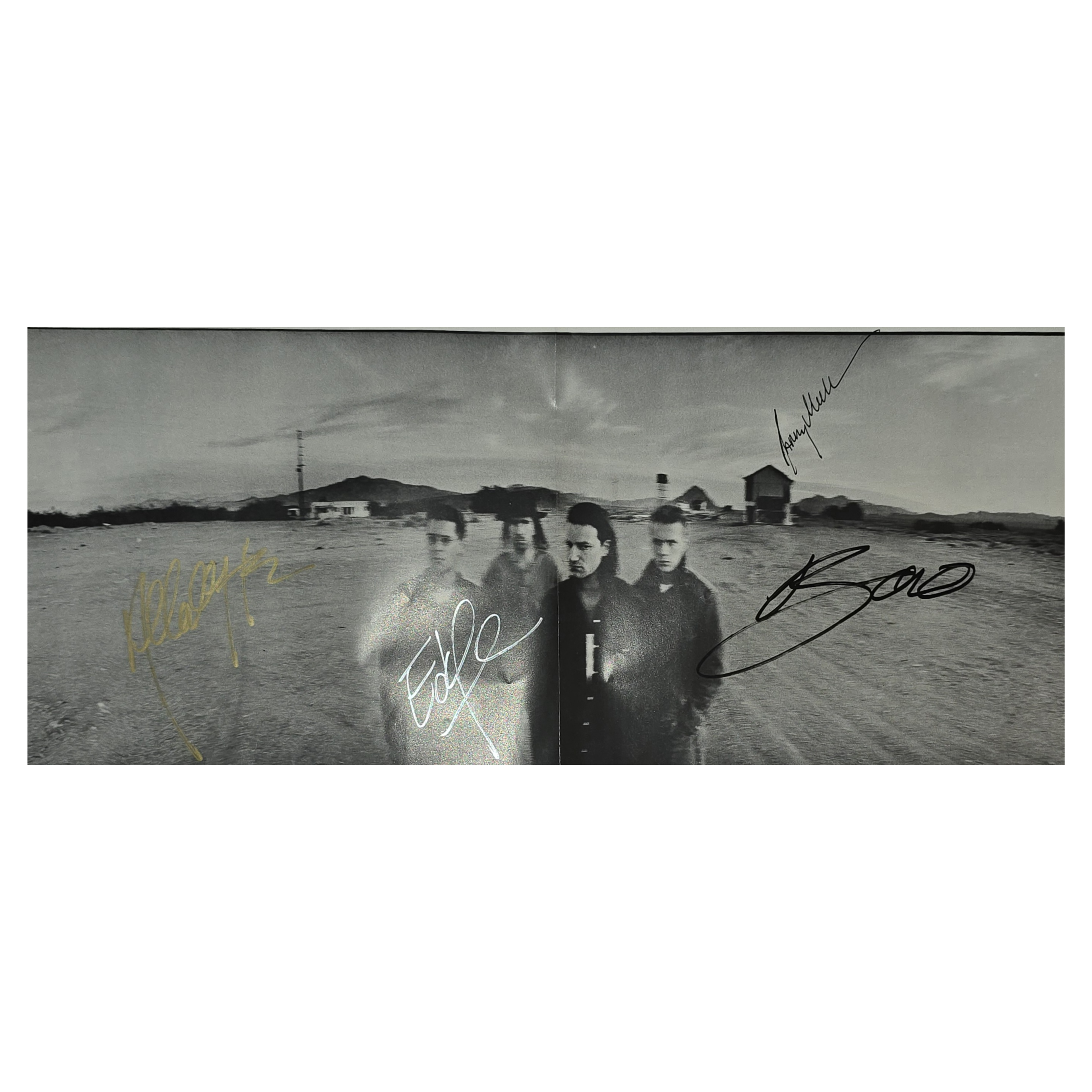 U2 - The  Joshua Tree -  signed insert poster by all 4 band members