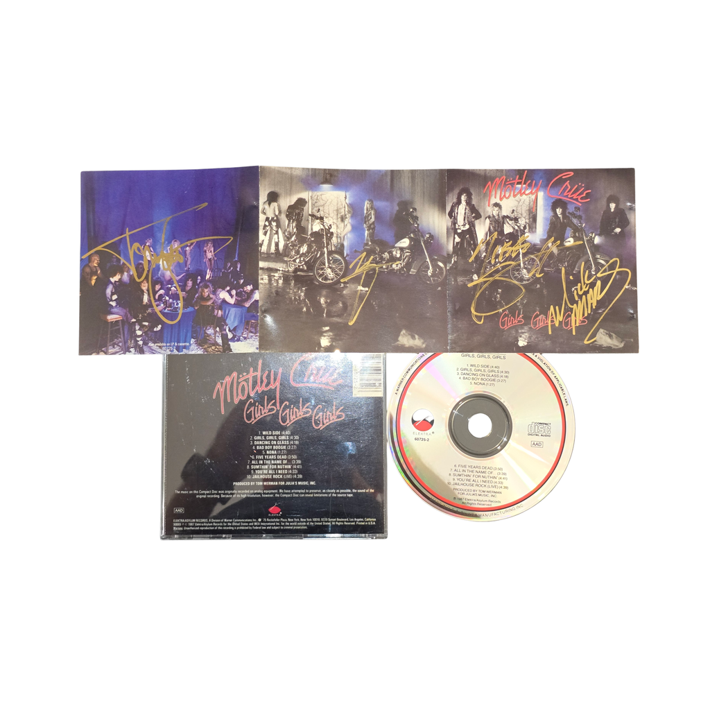 Motley Crue - Girls Girls Girls - signed cd by 4 band members