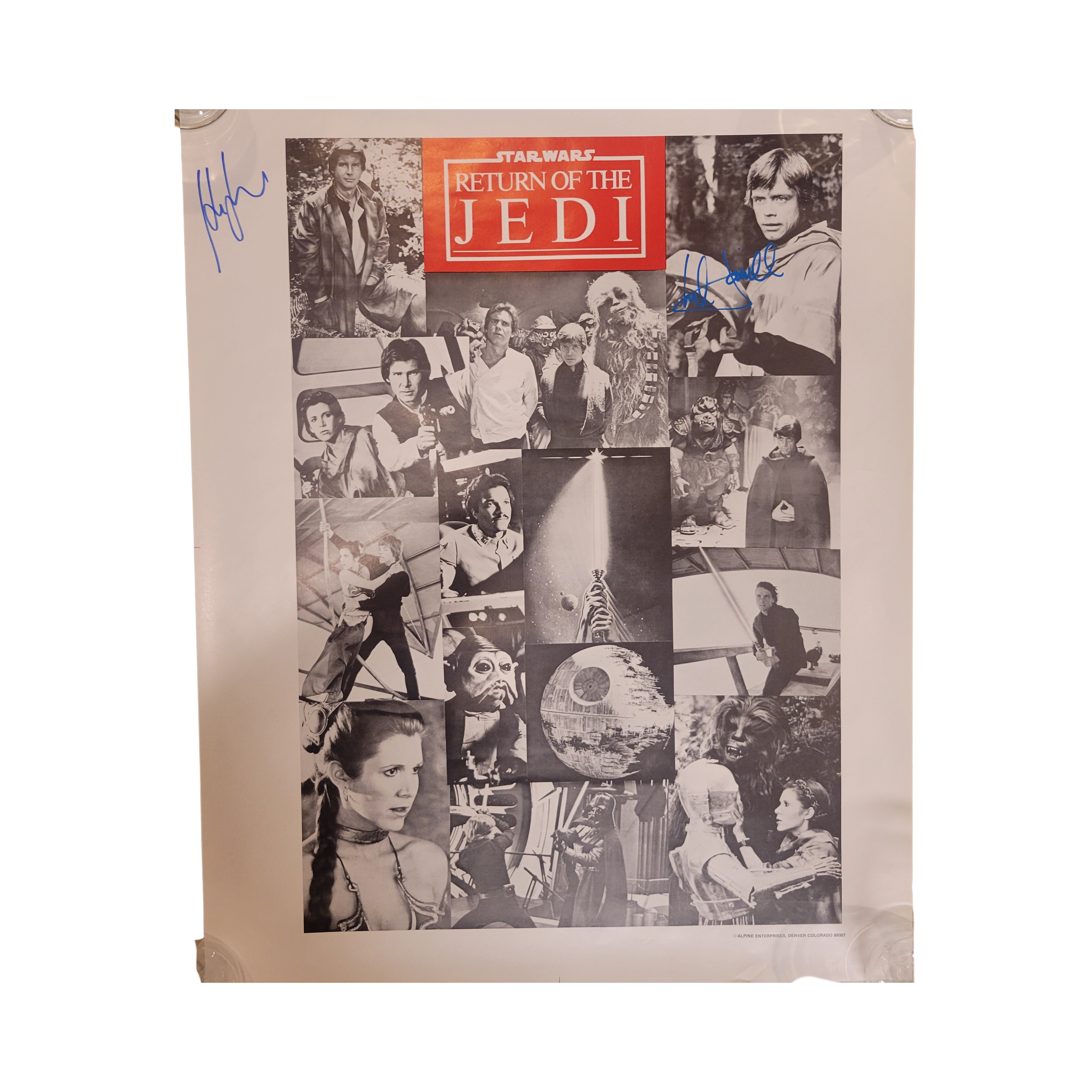 Star Wars - Return Of The Jedi - signed poster by 2 actors