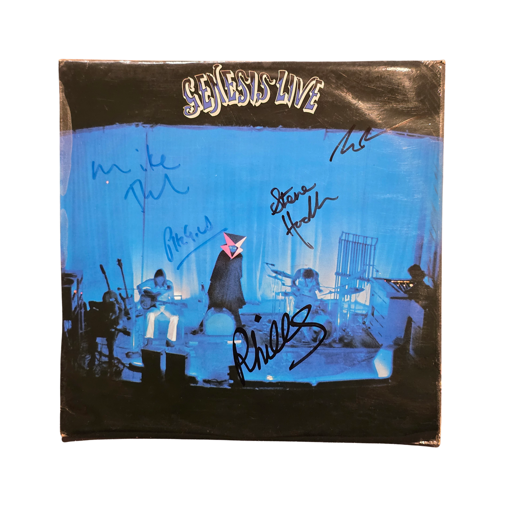 Genesis - Live 1974 UK Press - signed lp by 5 band members