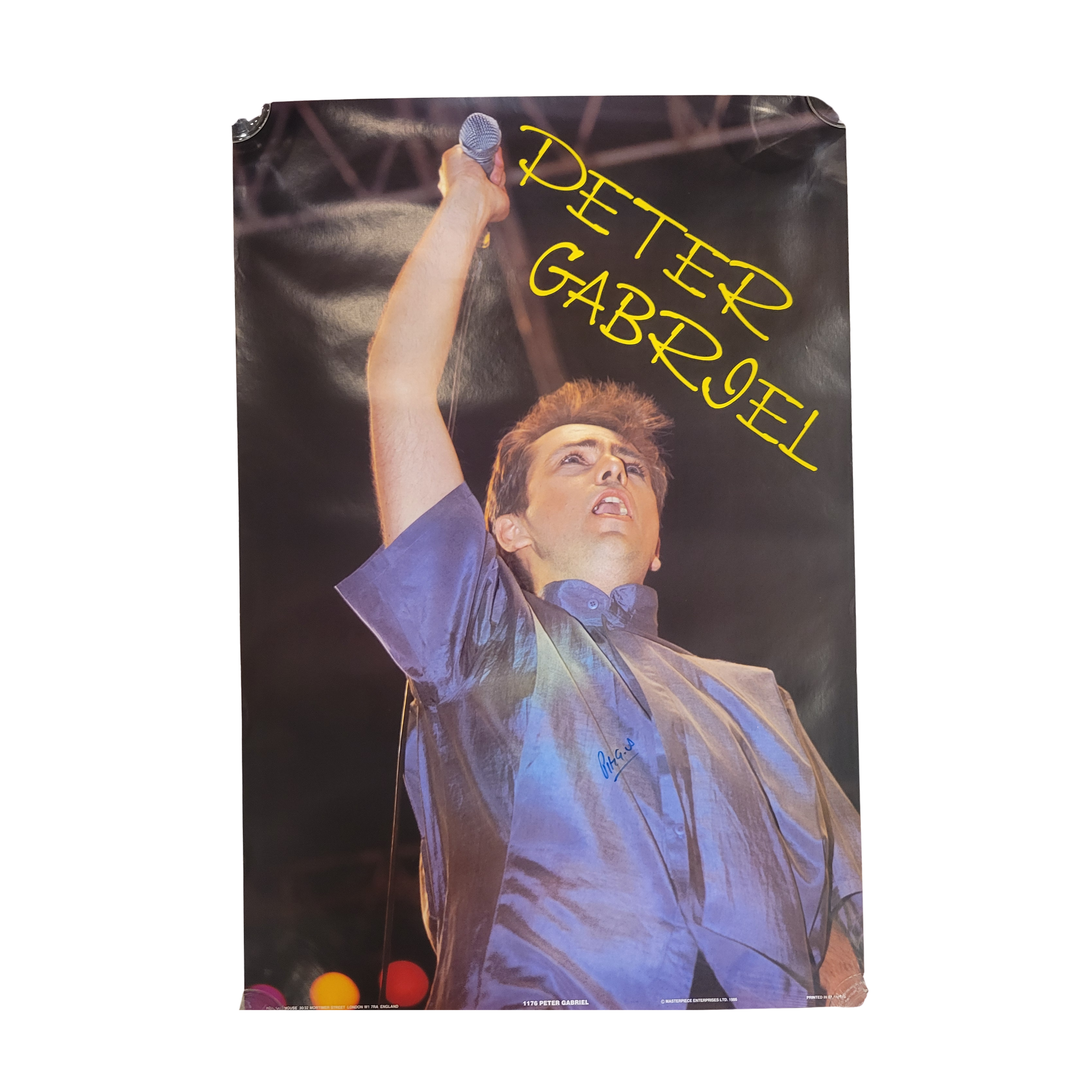 Peter Gabriel - 1986 - signed poster