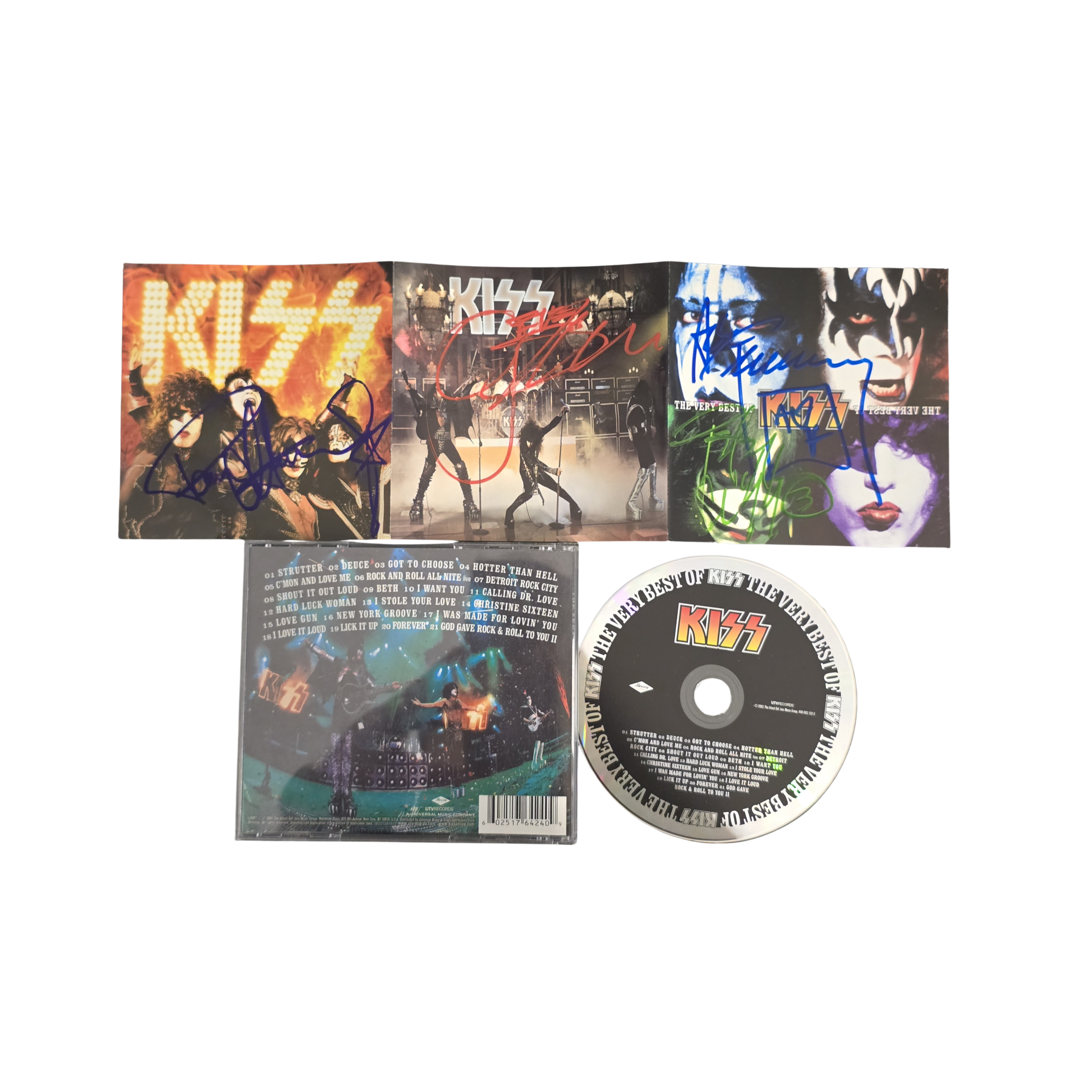 Kiss - the very best - signed cd by 4 band members
