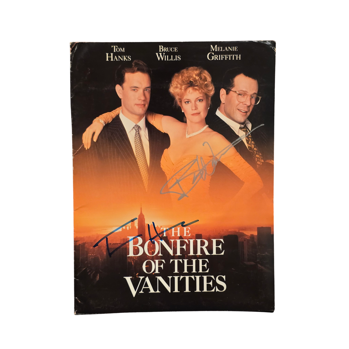 The Bonfire Of The Vanities  - 1999 - signed press folder by  Bruce Willis, Tom Hanks