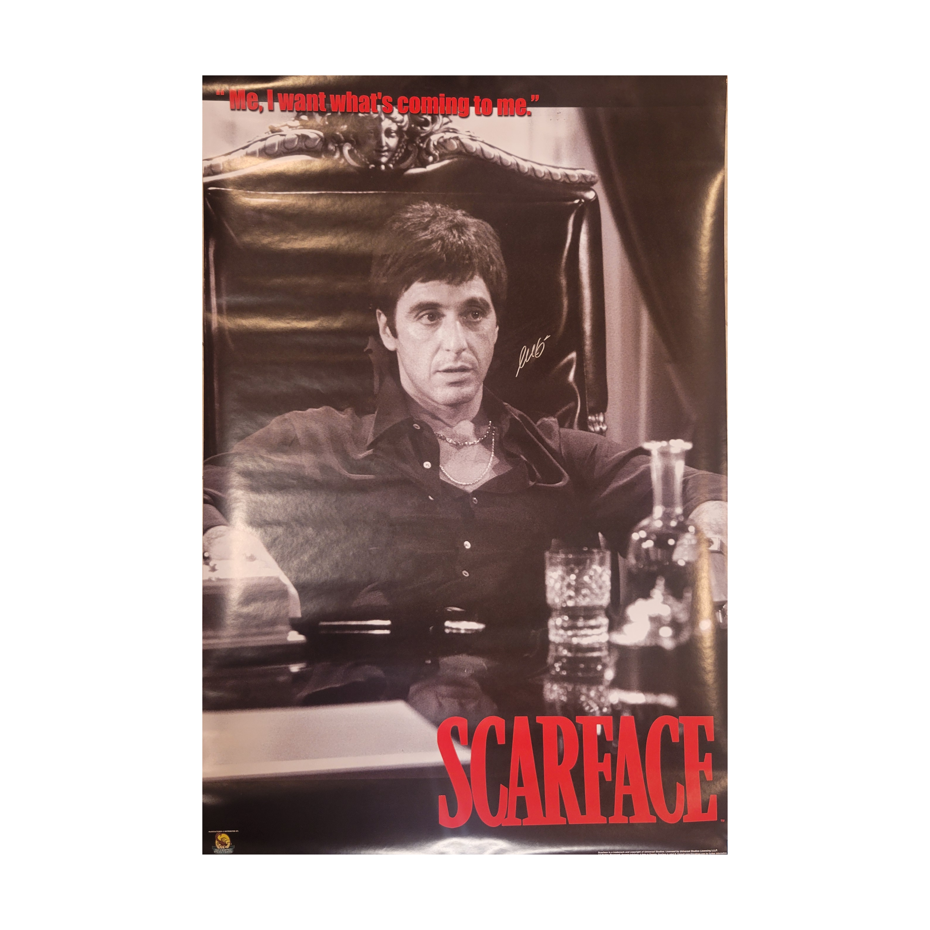 Scarface - Al Pacino 1983 - signed poster