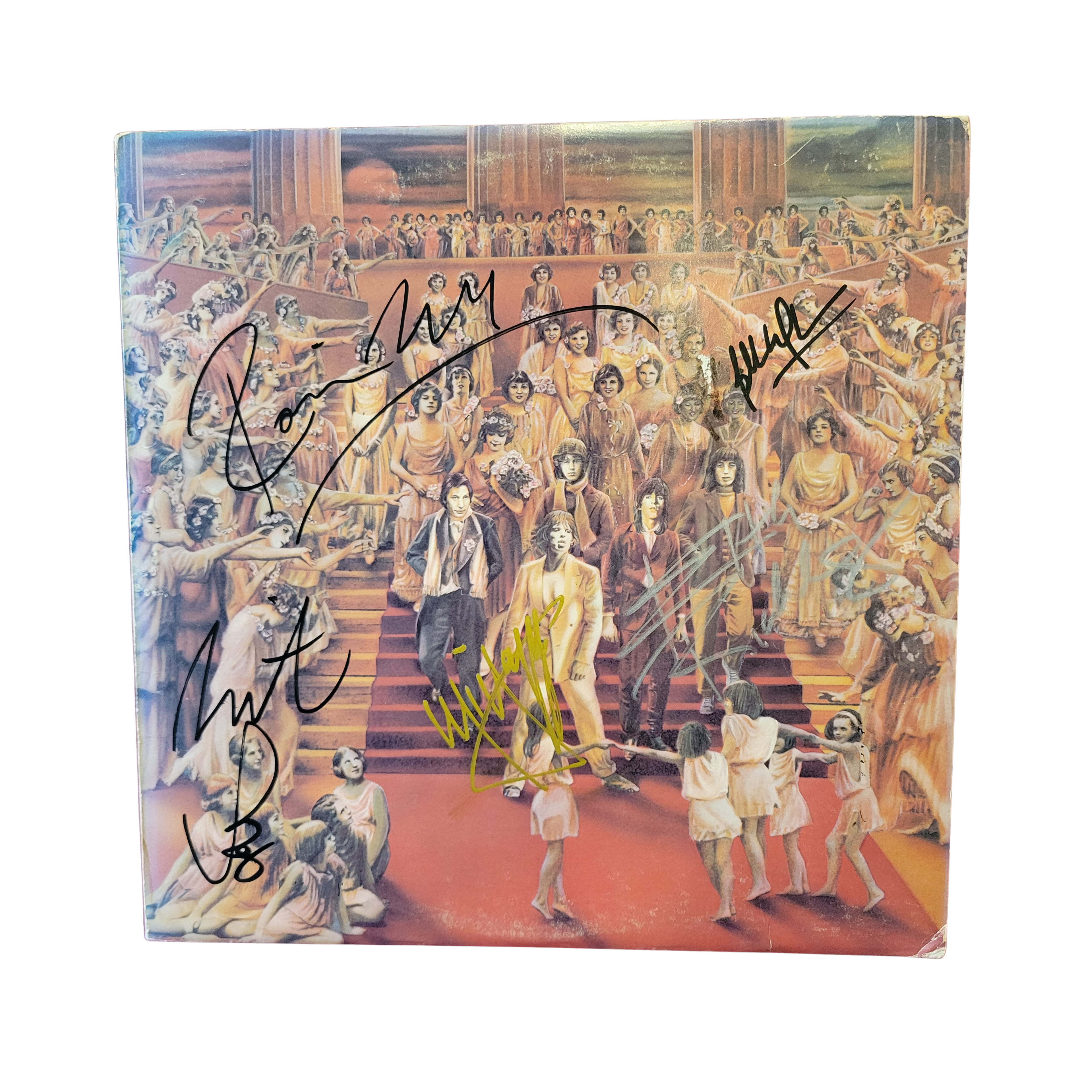 Rolling Stones - Its only Rock and Roll - signed lp by 5 band members