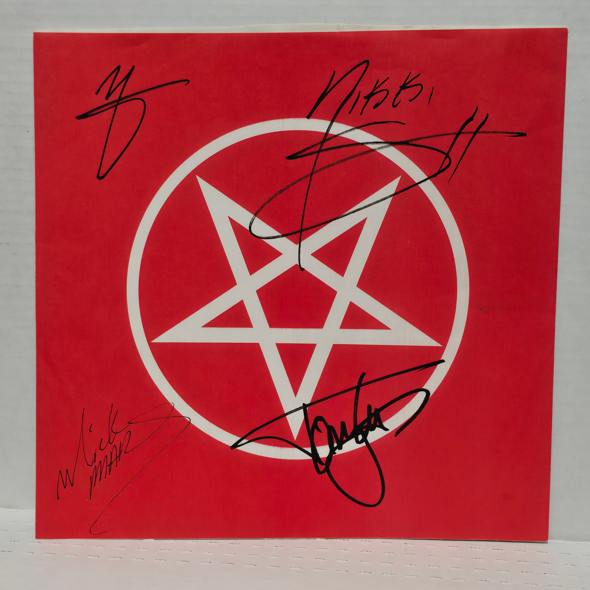 Motley Crue - Shout At The Devil - signed insert sleeve by 4 band members