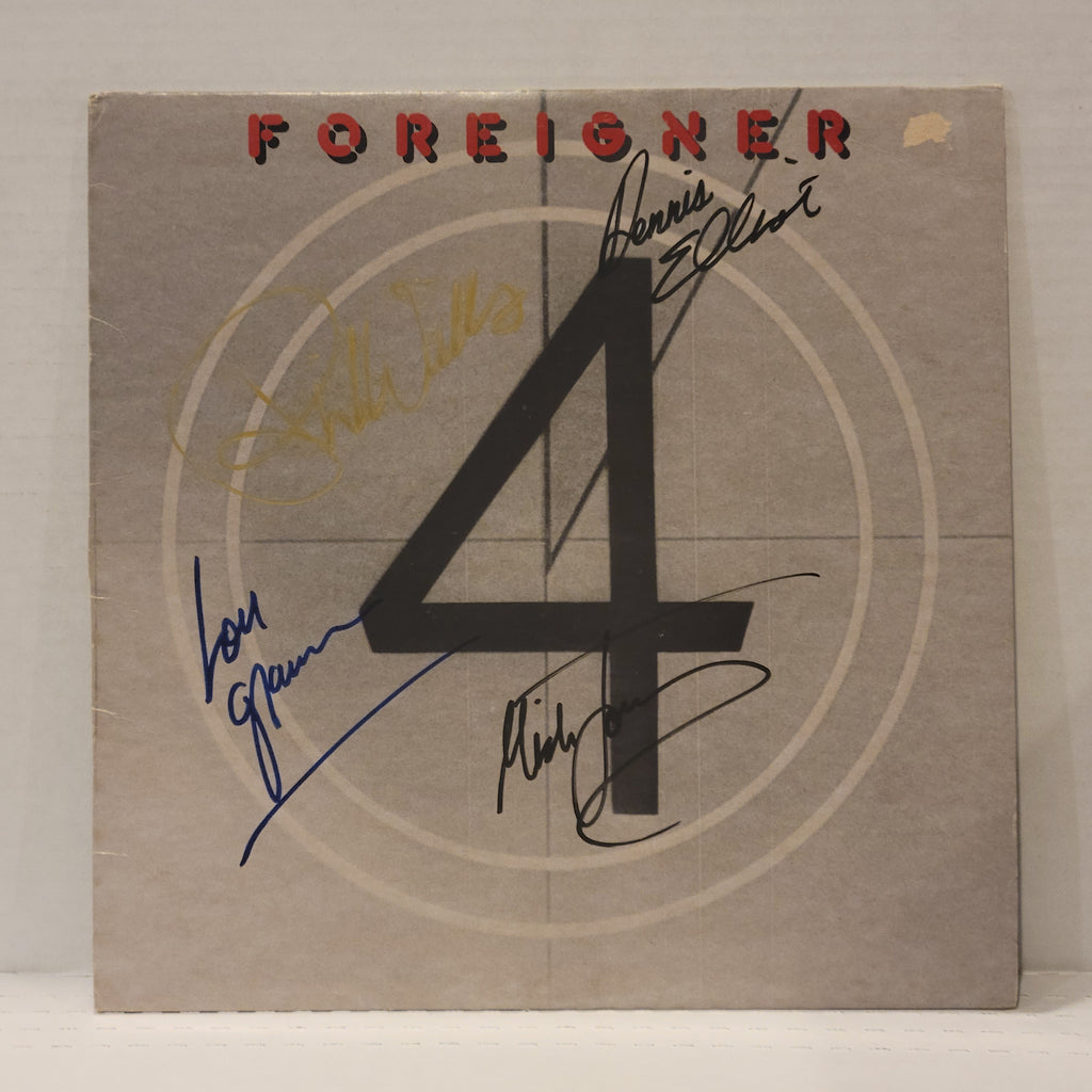 Foreigner - 4 - signed lp by 4 band members