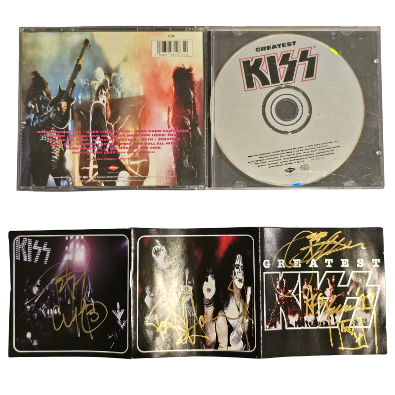 Kiss - Greatest Kiss - signed cd by all 4 members