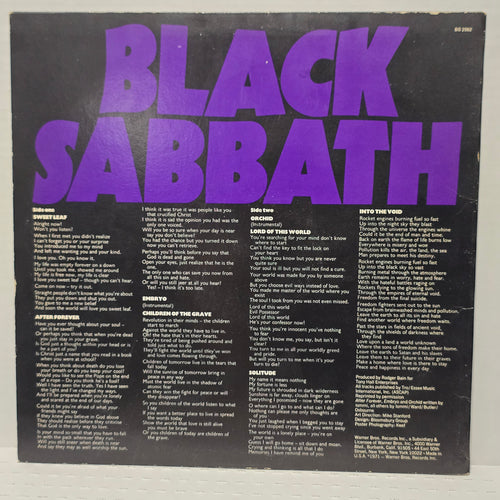 Black Sabbath - Master Of Reality Green Label - signed lp by 4 band members