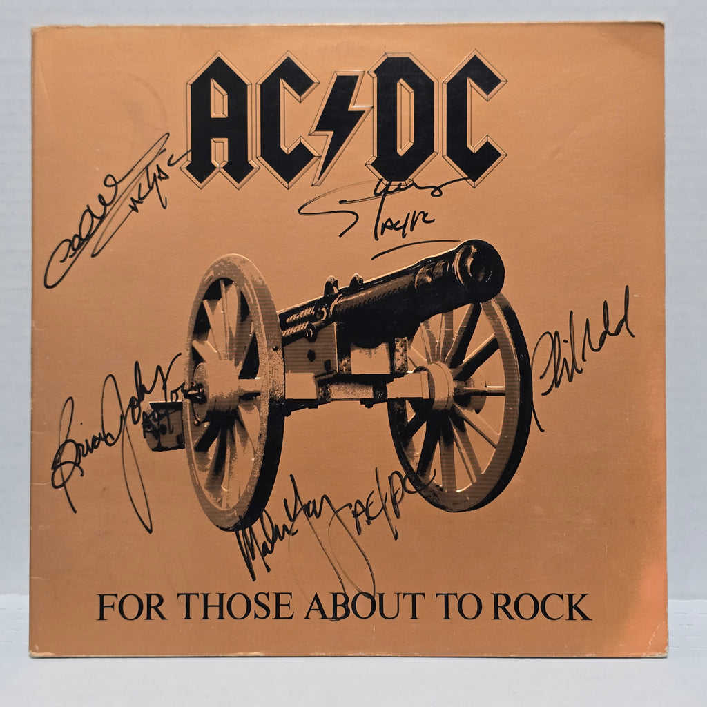 AC/DC - For Those About To Rock RL masterdisk - signed lp by 5 band members