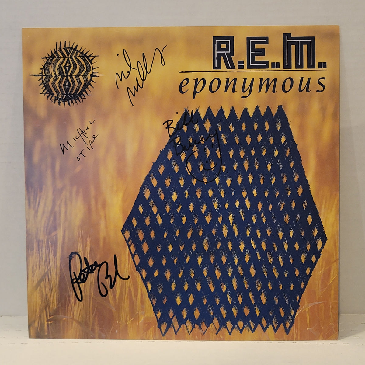 R.E.M. - Eponymous - signed promo poster by 4 band members