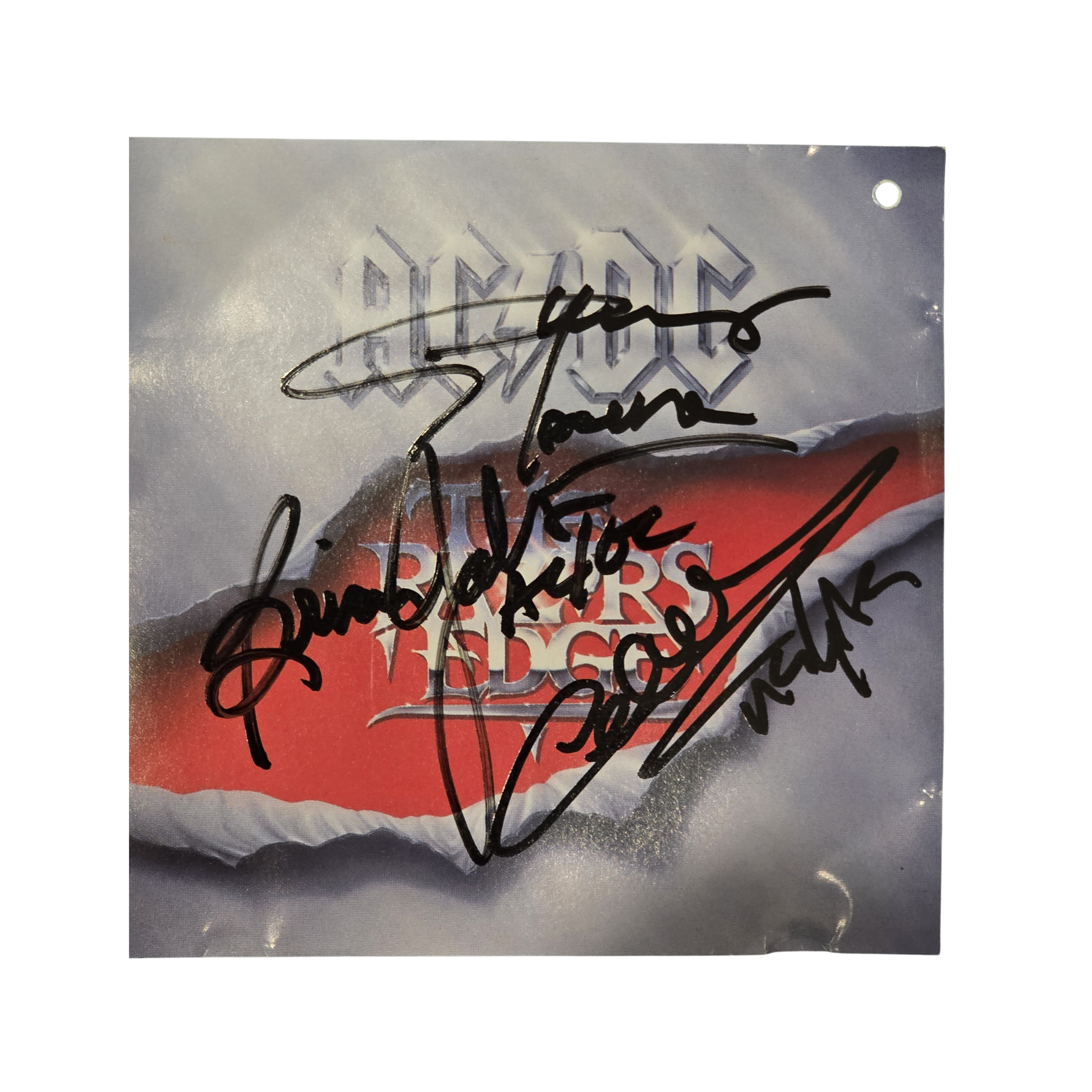 AC/DC -  Razors Edge - signed cd by 5 band members