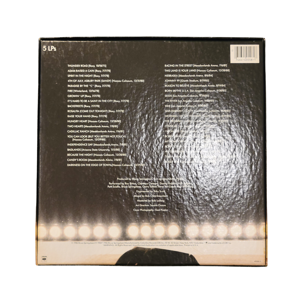 Bruce Springsteen - Live 5 LP Boxsets - signed lp